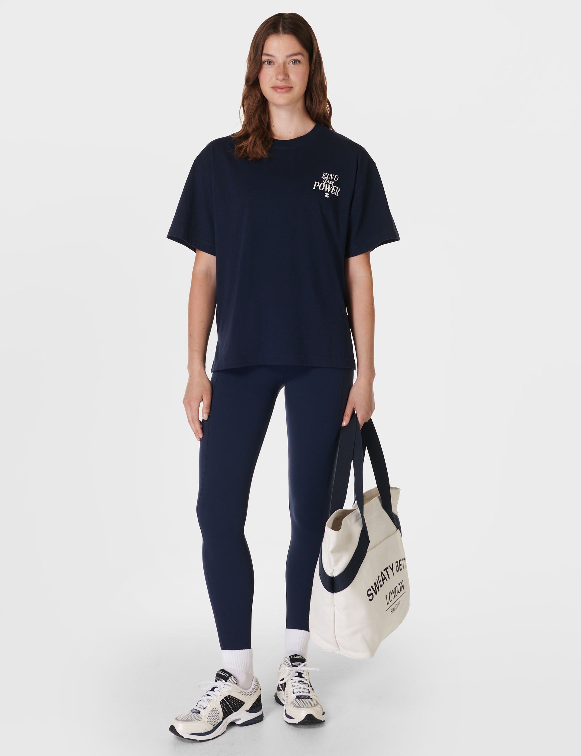 Find Your Power T-Shirt - Navy Blue Cotton Tee for Men & Women | Gym, Workout, Casual Wear