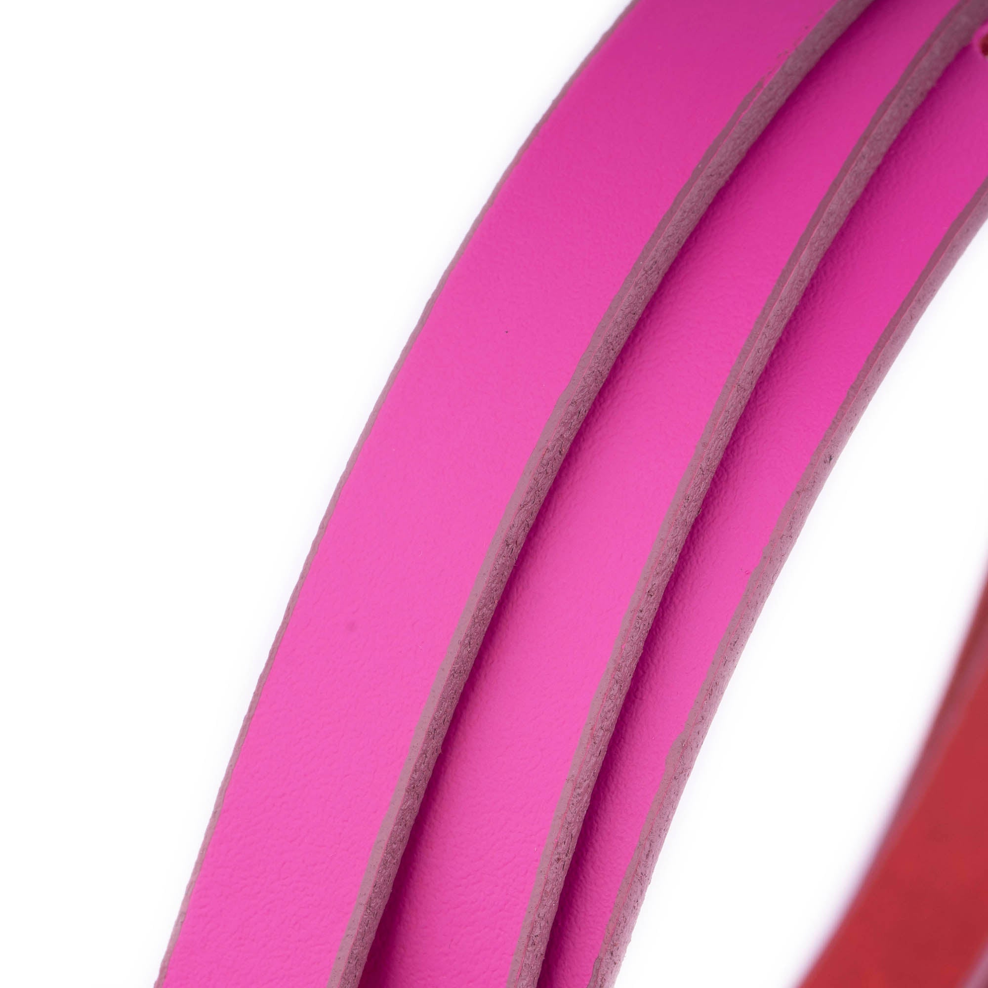 1.5 cm Fuchsia Leather Belt Strap Replacement for Versace Buckles - Women's Fashion Accessory for Jeans, Dresses & Office Wear