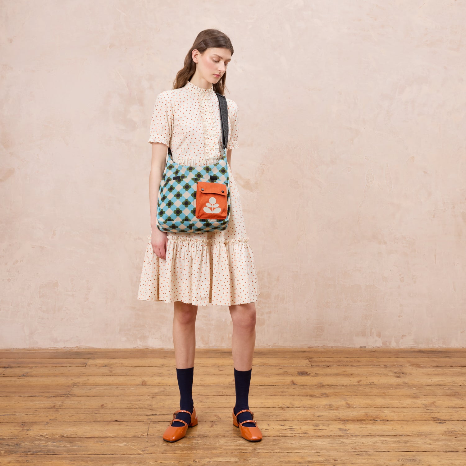 Area Hobo Bag - Stylish Flower Check Ziggurat Pattern Crossbody Purse for Women | Perfect for Casual Outings, Shopping & Travel