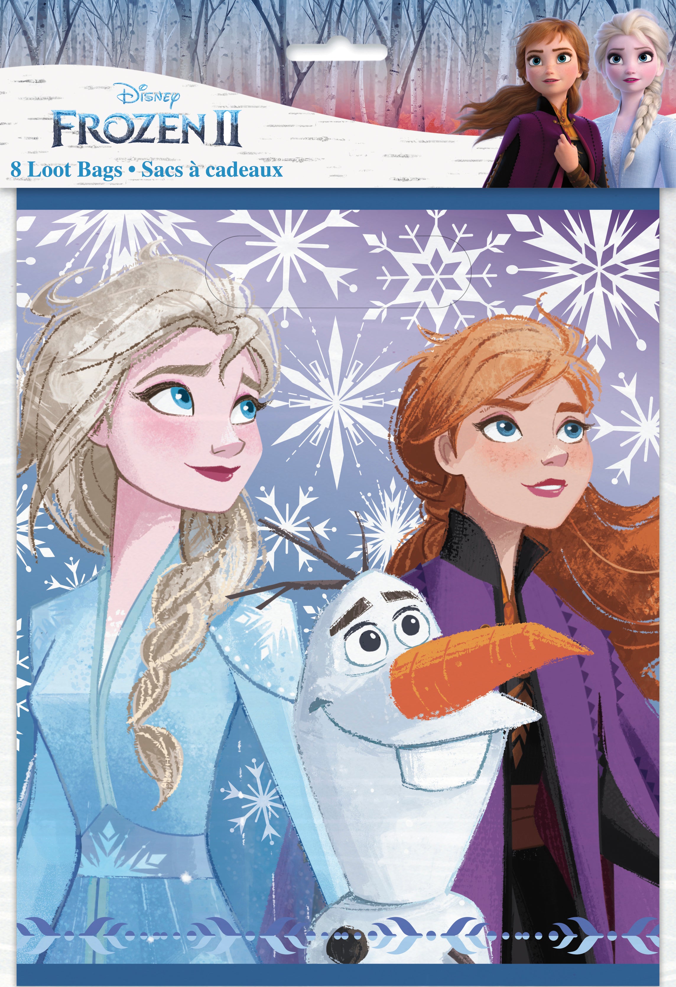 Frozen 2 Party Favor Loot Bags - 8-Pack for Kids Birthday Party Supplies & Goodie Bags - Perfect for Disney Themed Celebrations, Classroom Rewards, and Pinata Fillers