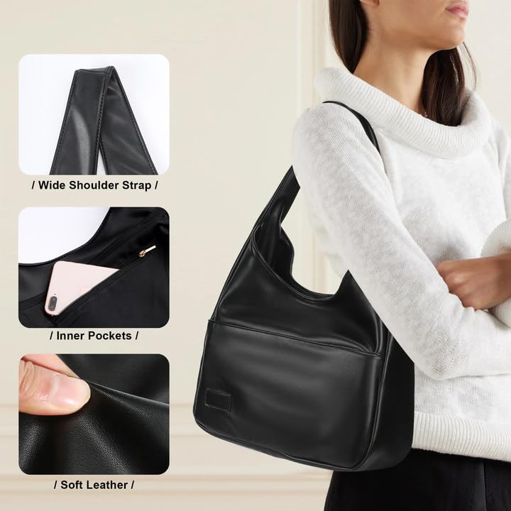 Vegan Leather Tote Bag for Women - Stylish Hobo Shoulder Bag, Perfect for Work, Travel & Shopping | Valentine's Day & Birthday Gifts for Her | Durable & Fashionable Handbag for Everyday Use