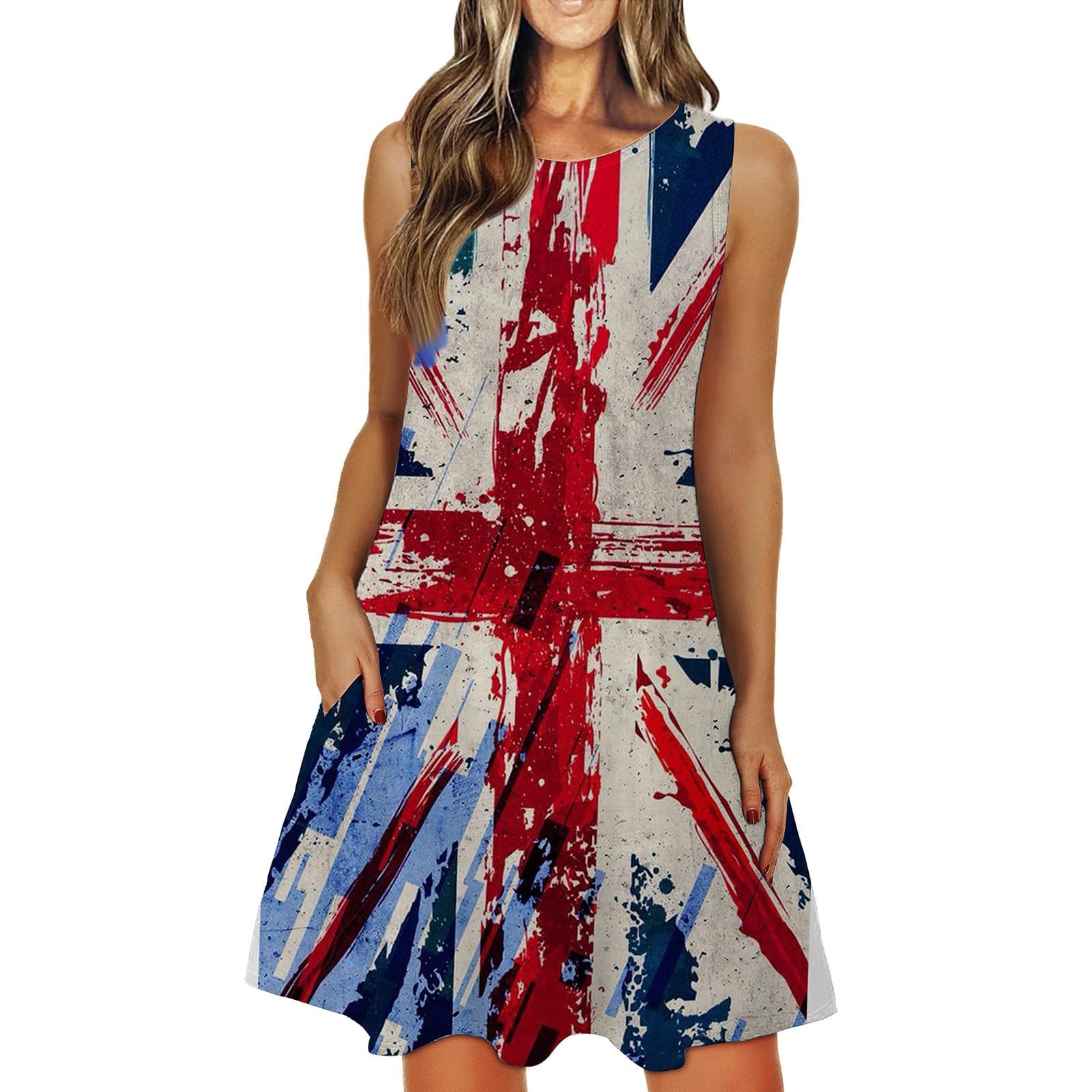 Women's Floral Sleeveless Swing Dress - Spaghetti Strap Backless Mini Sundress for Summer Beach & Casual Wear | Perfect for Vacations, Date Nights, and Outdoor Parties