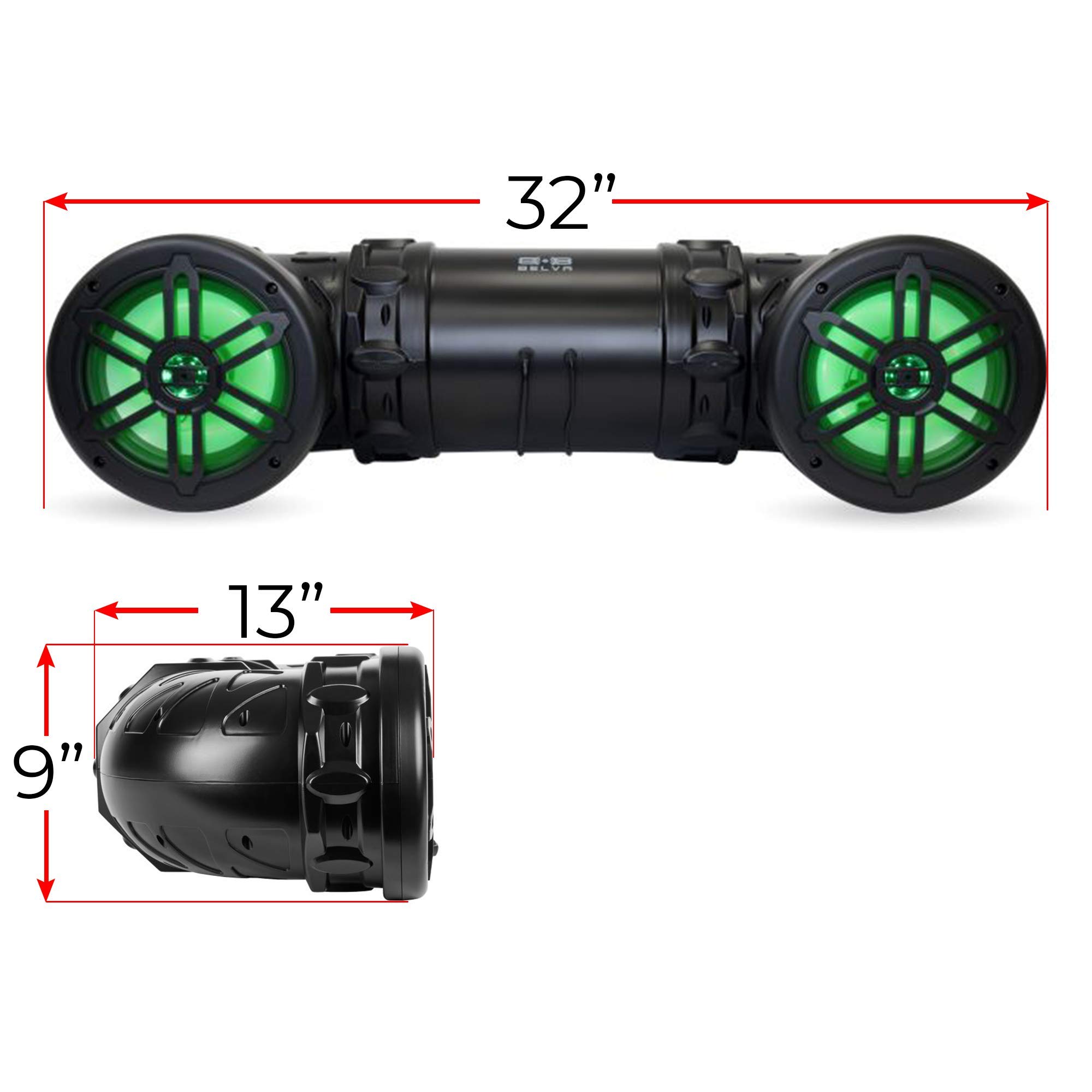 BELVA BPS8RGB Waterproof UTV/ATV Sound System - Dual 8
