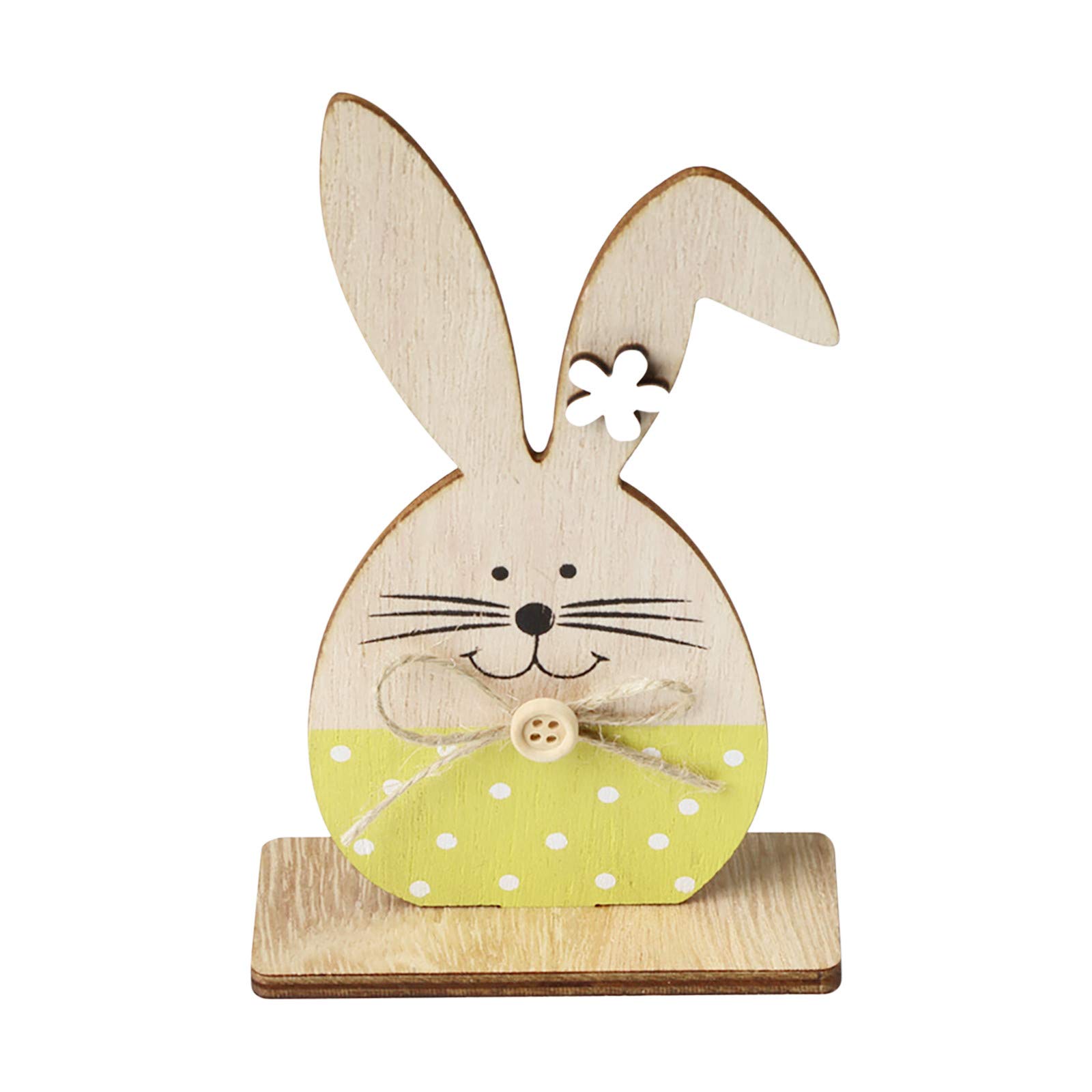 Nordic Wooden Bunny Easter Decor - Handcrafted Home Furnishing for Easter & Christmas Tree Ornaments | Perfect for Holiday Mantel, Table Centerpiece & Gift Giving