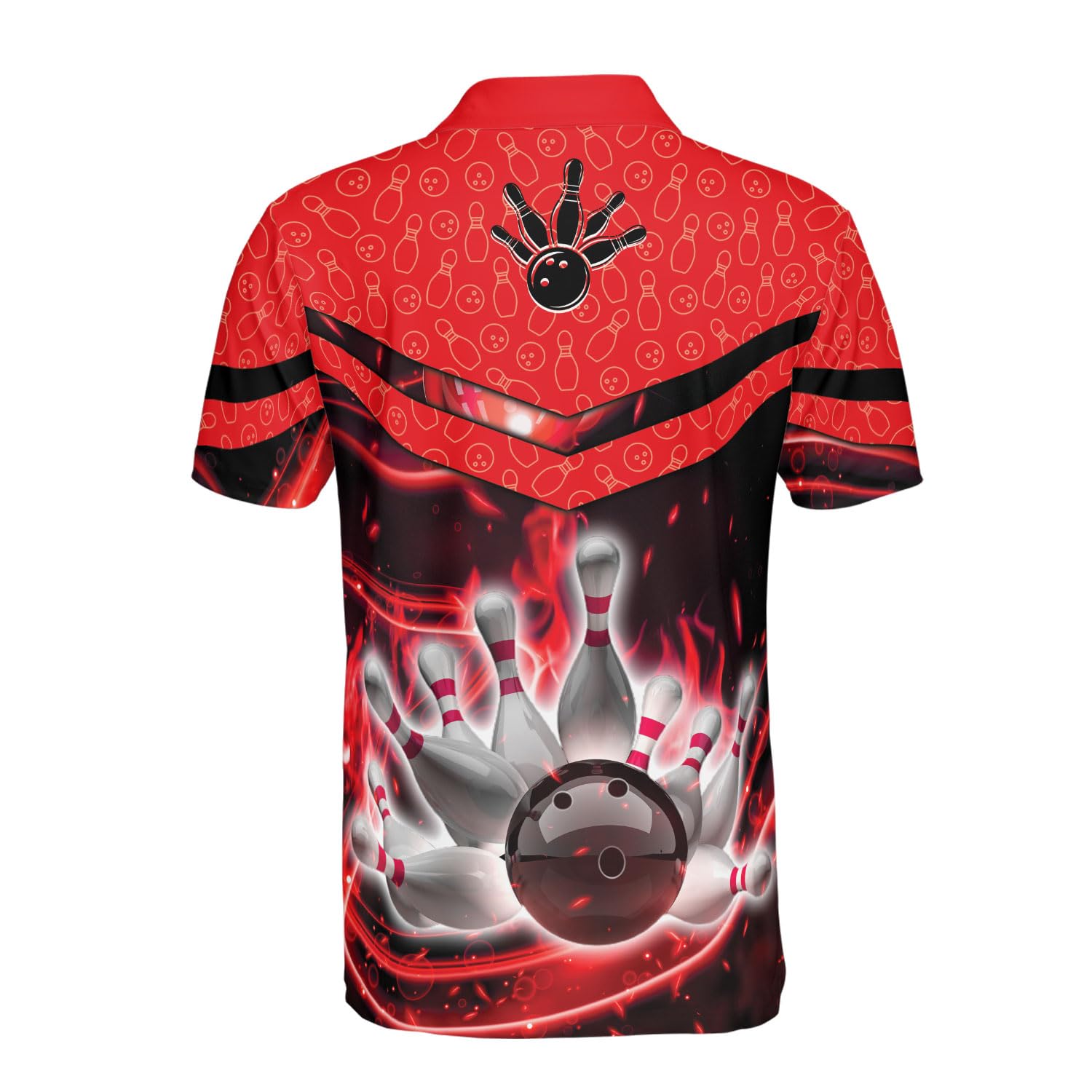 3D Bowling Polo Shirts for Men & Women - Breathable Short Sleeve Jersey Shirts for Bowling Teams - Perfect Gift for Bowlers - Ideal for League Play, Tournaments & Casual Bowling Nights