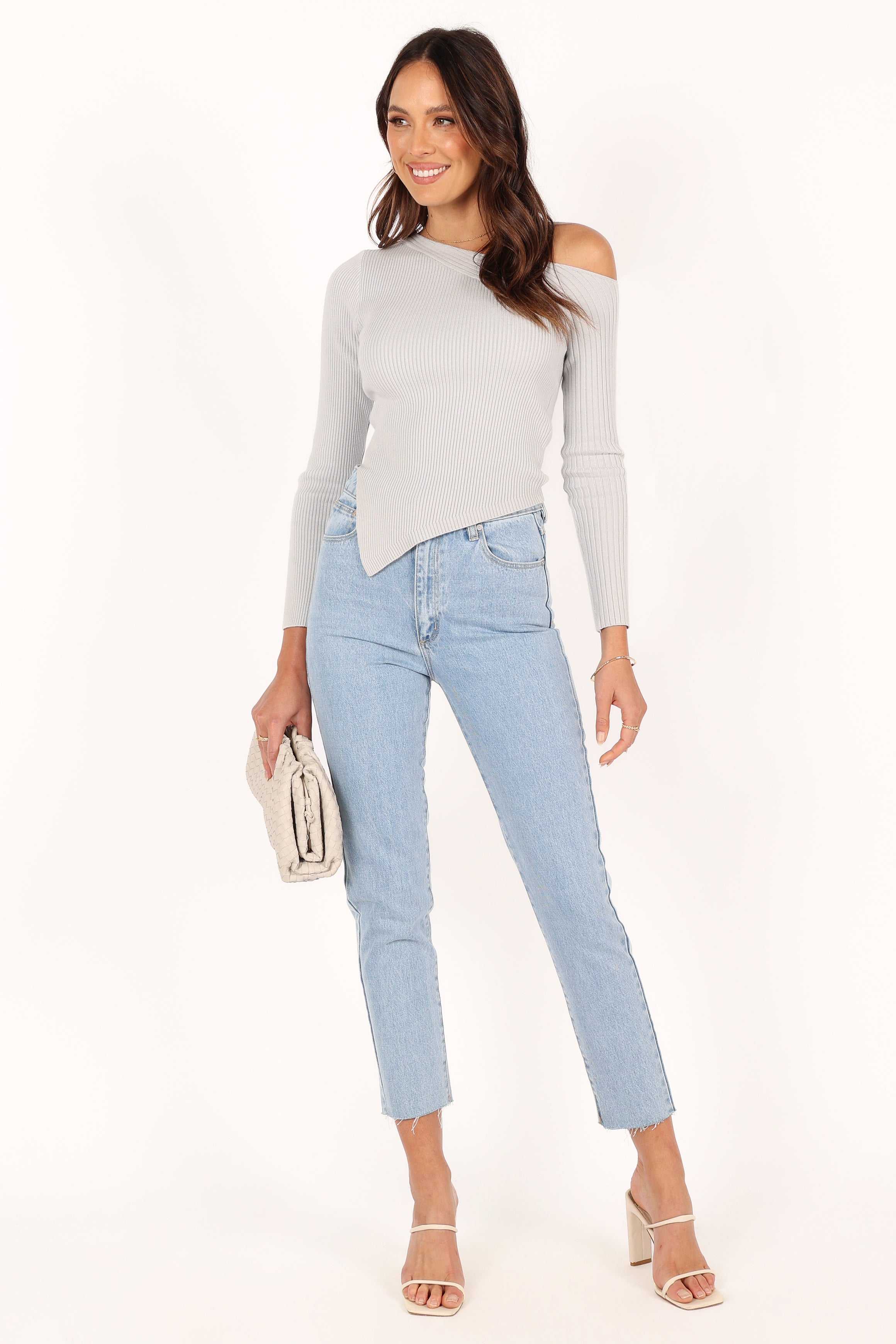 Hunter Knit Top Women's Casual Grey Sweater - Perfect for Fall Layering, Office Wear & Weekend Outfits