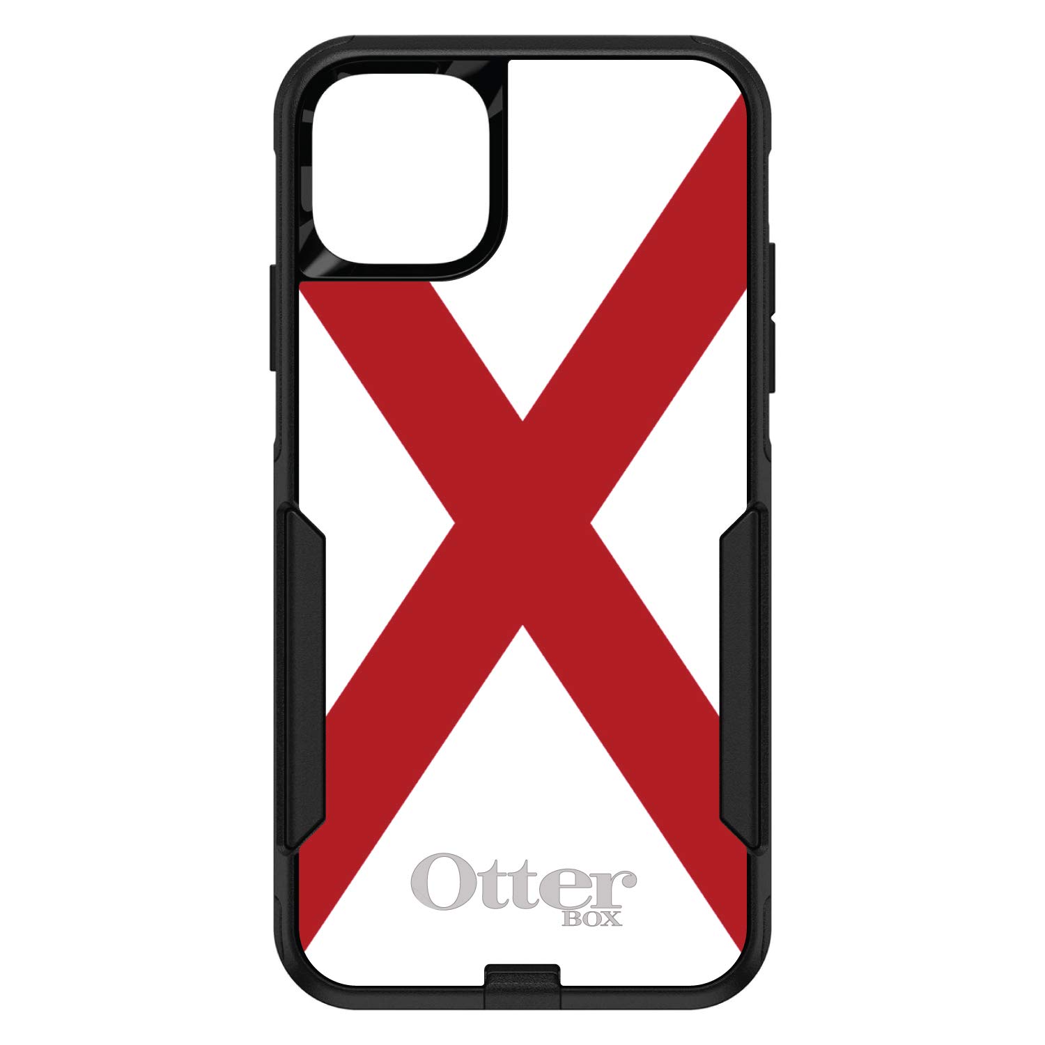 DistinctInk iPhone 12 Pro MAX Case (6.7 Inch) - Durable Protective Cover with Alabama State Flag Design - Shockproof Replacement for OtterBox Commuter - Perfect for Outdoor Activities, Travel and Daily Use