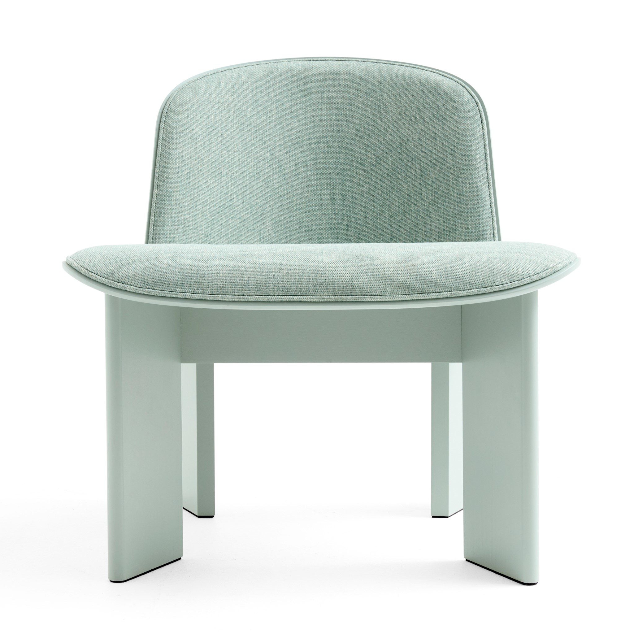 HAY Chisel Lounge Chair - Eucalyptus Lacquered Beech Frame with Metaphor 023 Upholstery | Modern Scandinavian Living Room Furniture for Home & Office
