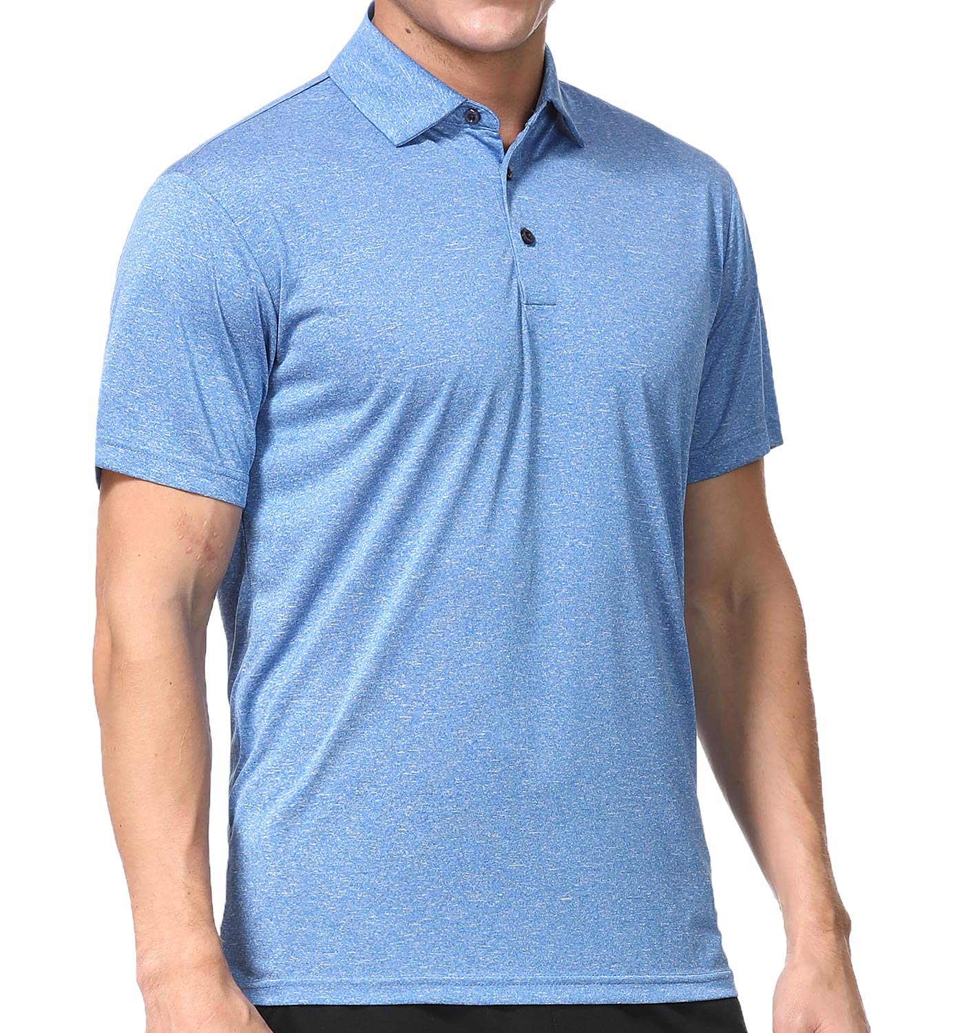 Breathable Men's Dry Fit Golf Polo Shirt - Moisture Wicking & UV Protection - Perfect for Golf, Tennis & Outdoor Sports