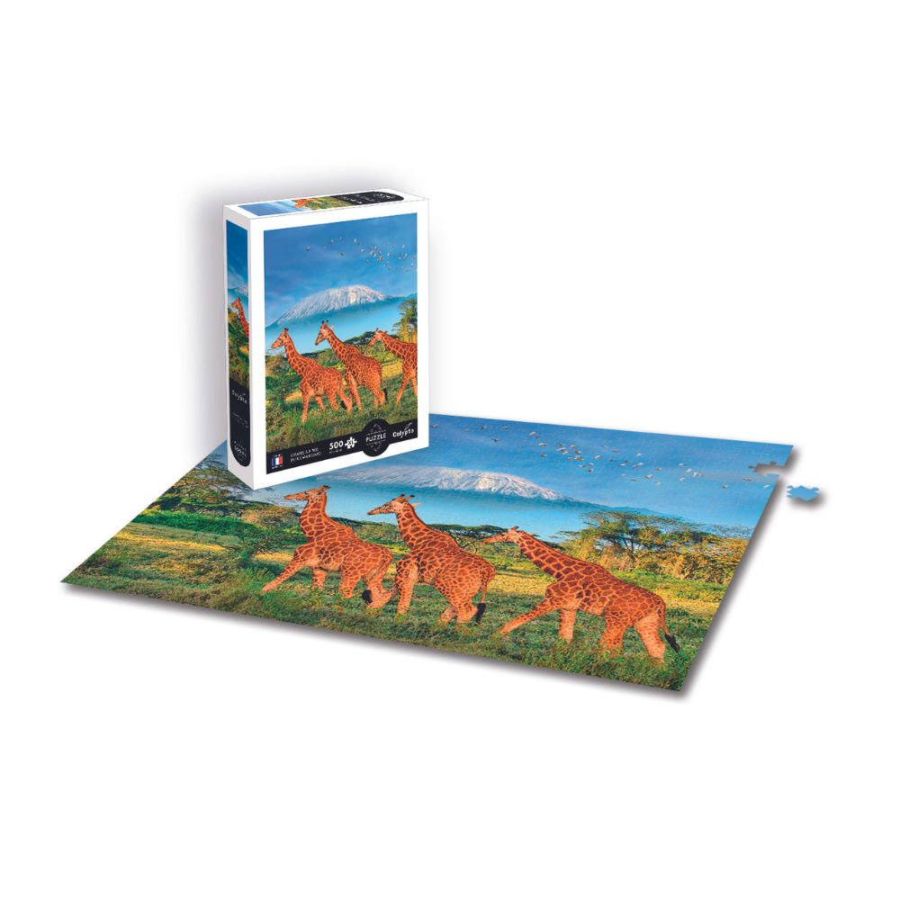 Calypto 500-Piece XL Jigsaw Puzzle - Giraffes Wildlife Theme | Perfect for Family Game Night, Stress Relief & Home Decor