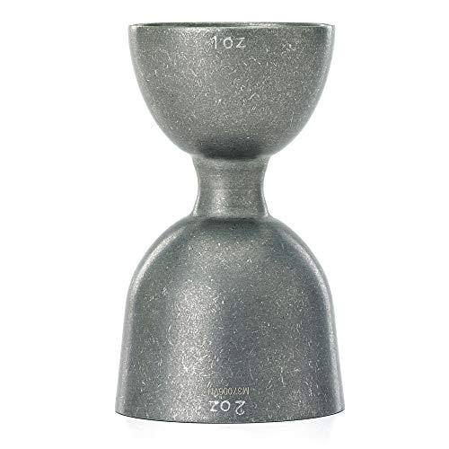 Barfly M37006VN Heavy Duty Straight Rim Bell Jigger 1 oz & 2 oz - Vintage Style Cocktail Measuring Tool for Bartenders & Home Mixologists - Perfect for Crafting Classic Cocktails & Professional Drink Mixing