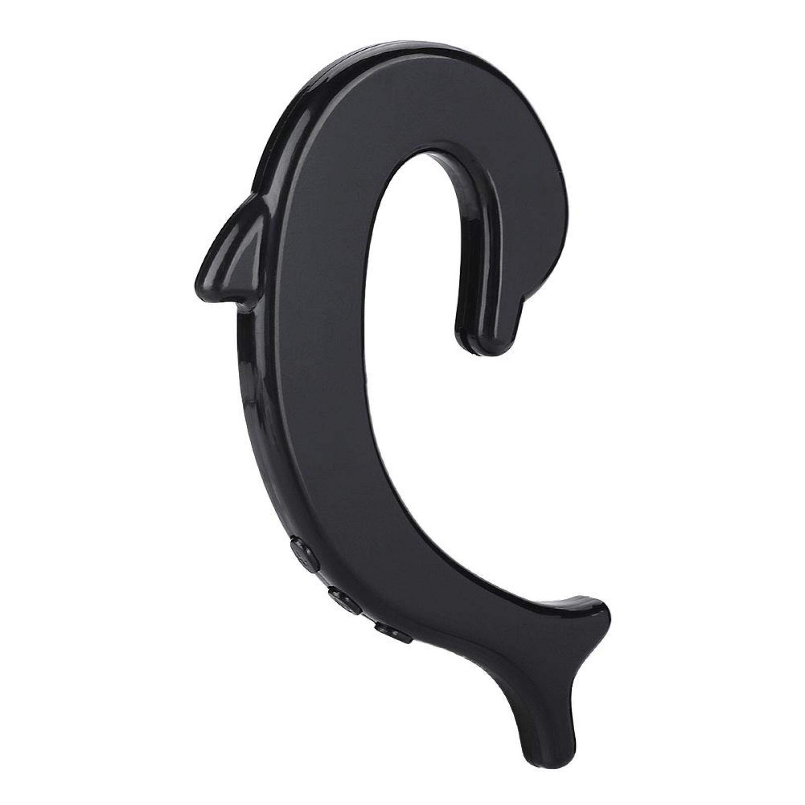 Wireless Bluetooth Headset with Mic - Single Ear Hook Headphones for Phone Calls, Driving, Office & Outdoor Use (Black)
