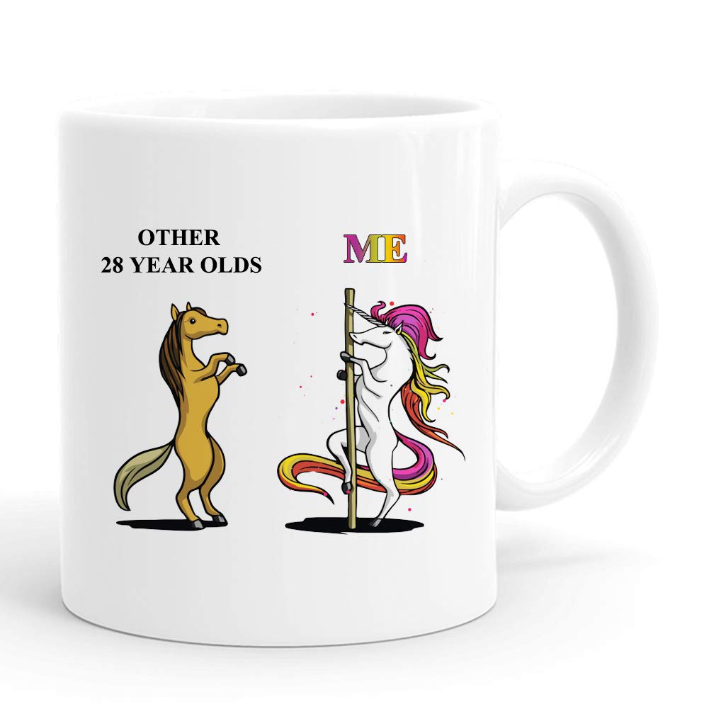 Funny 28th Birthday Gifts for Women - 11 oz Coffee Mug for 1991 Born, 28 Year Old Birthday Present for Her, Friend, Mom, Sister, Wife, Coworker - Perfect for Coffee, Tea & Office Use