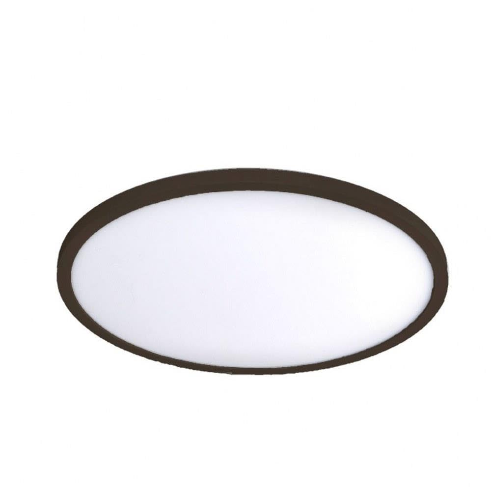 WAC Lighting 15 Inch Round LED Flush Mount Ceiling Light - Energy Star Certified, 3500K Warm White, Bronze Finish - Perfect for Bedrooms, Kitchens & Hallways