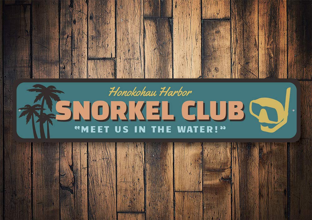 Snorkel Club Aluminum Sign - 4