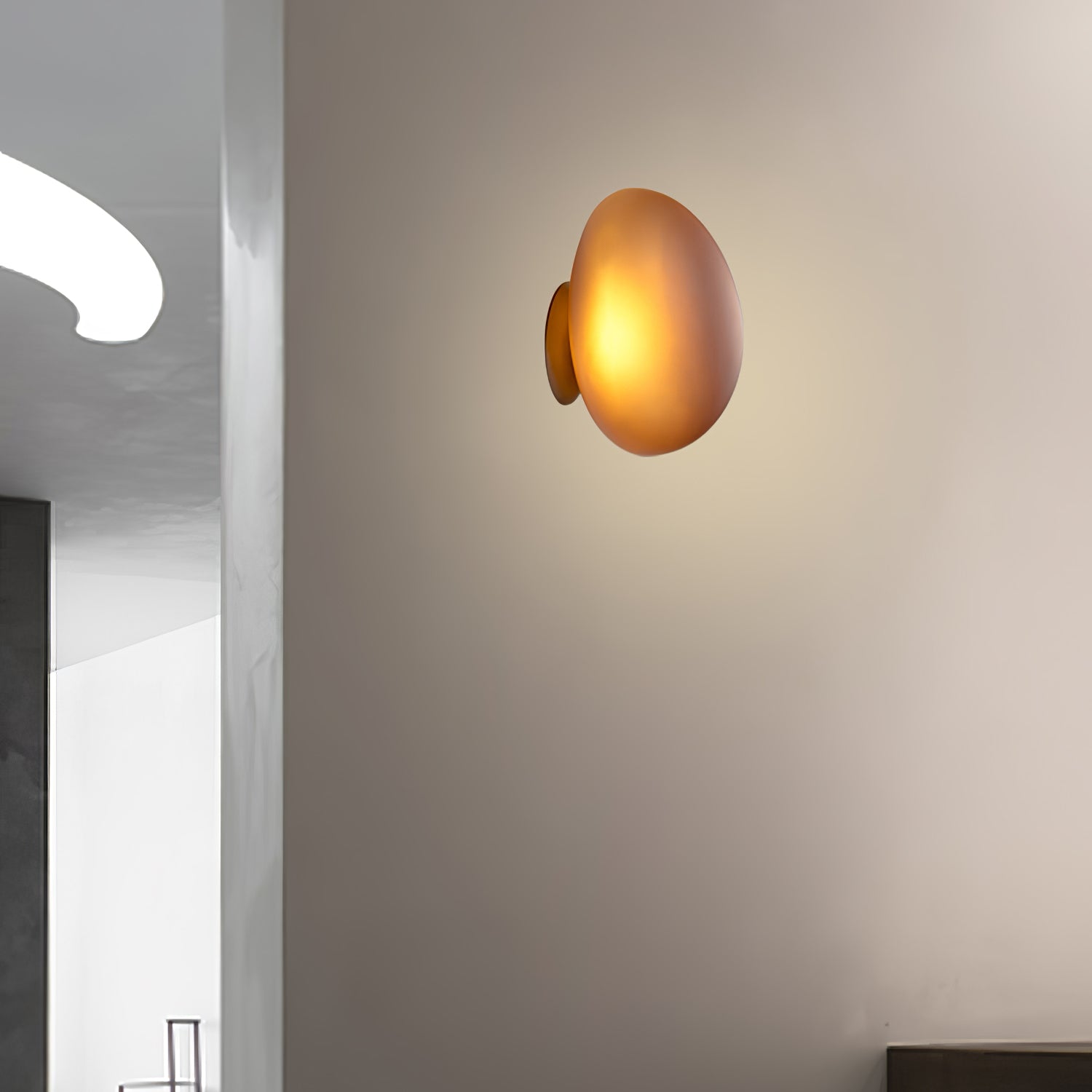 Modern Bubble Glass Wall Lamp - Sleek LED Sconce Lighting for Bedroom, Living Room & Hallway - Energy Efficient Decorative Wall Light for Home & Office