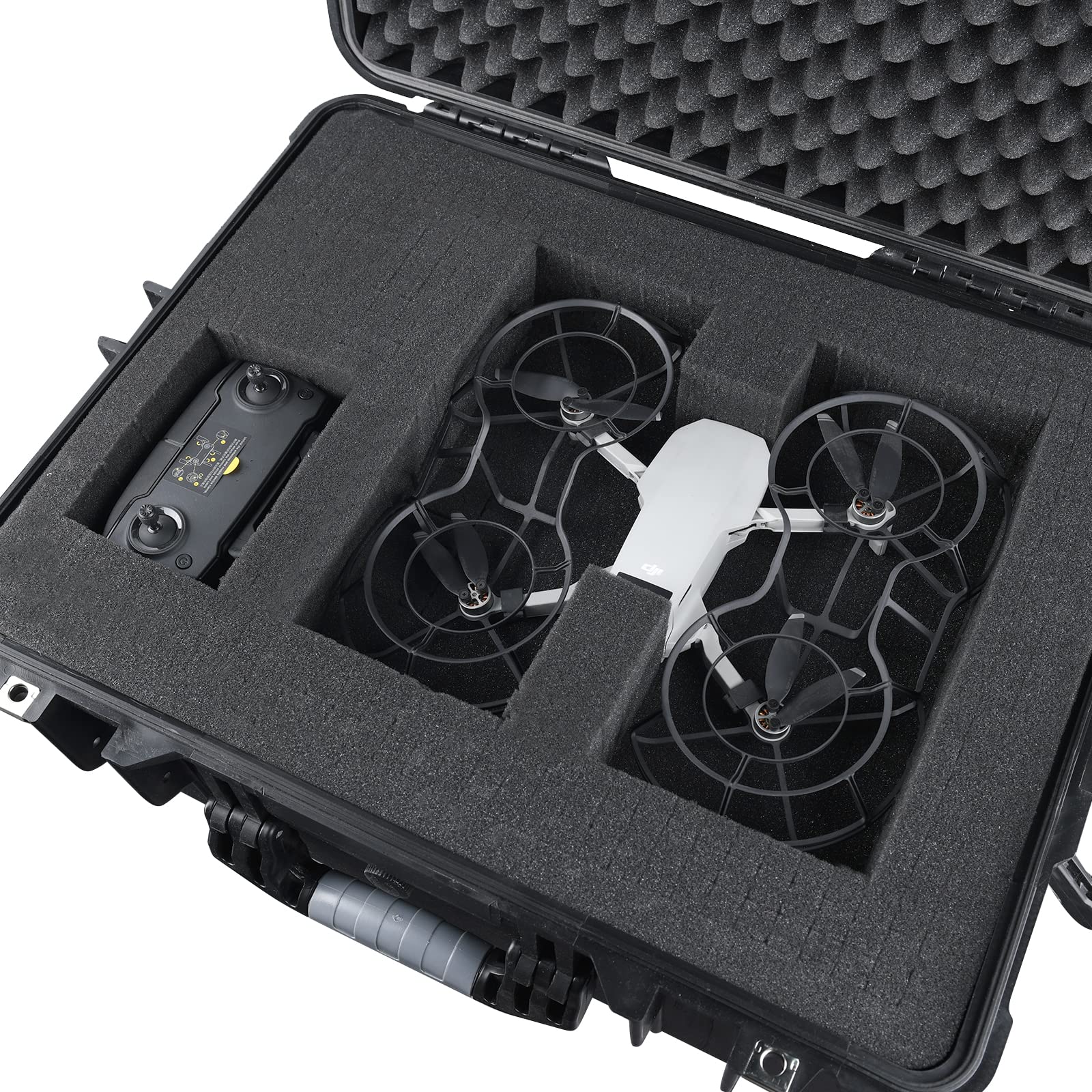 MEIJIA 18.5 x 14.06 x 6.93 Inches All Weather Waterproof Hard Case with Customizable Foam - Protective Storage for Cameras, Drones, Pistols, Lenses & Equipment (Black) - Ideal for Travel, Outdoor Adventures & Professional Gear Transport