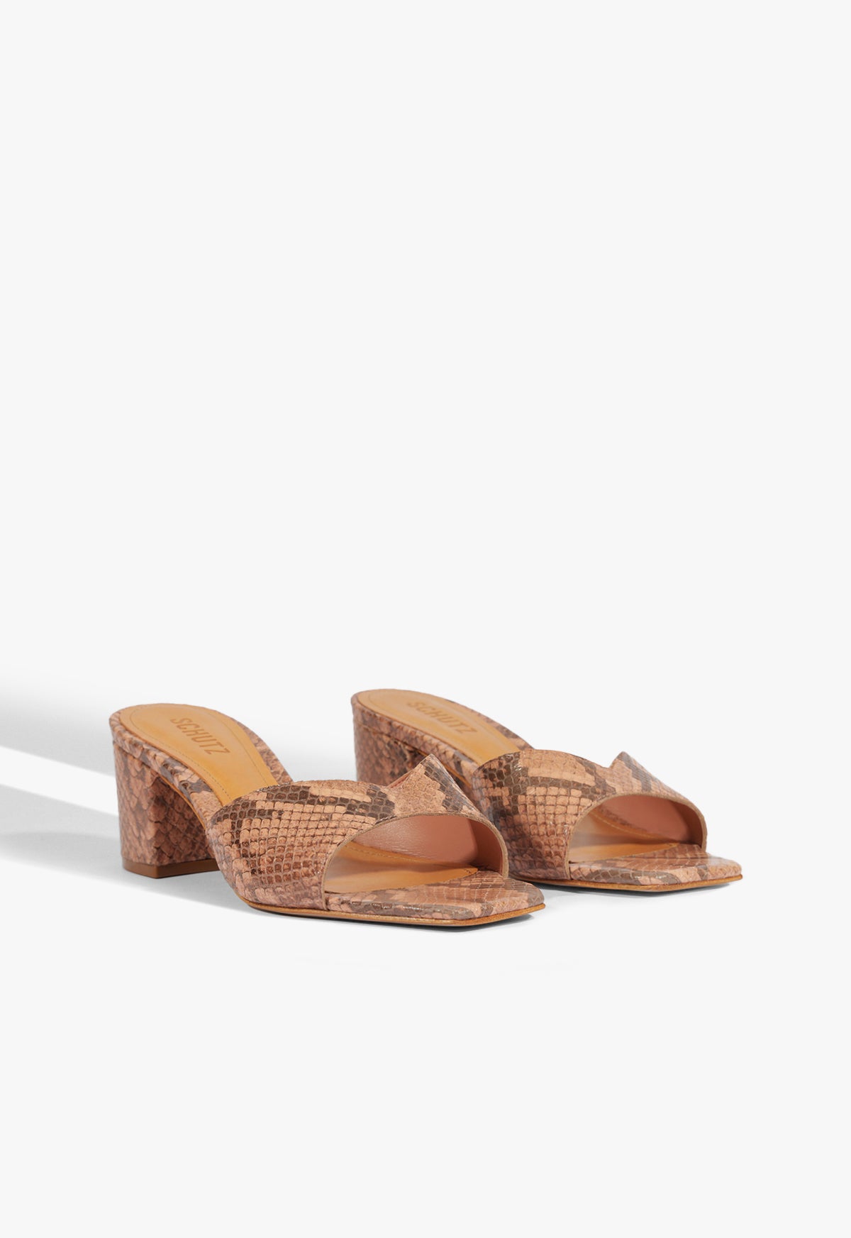 Margot Snake Print Sandals - Women's Mid Heel Sandals (3 Inch Heel) for Summer, Parties & Casual Wear - Style S2089101150003
