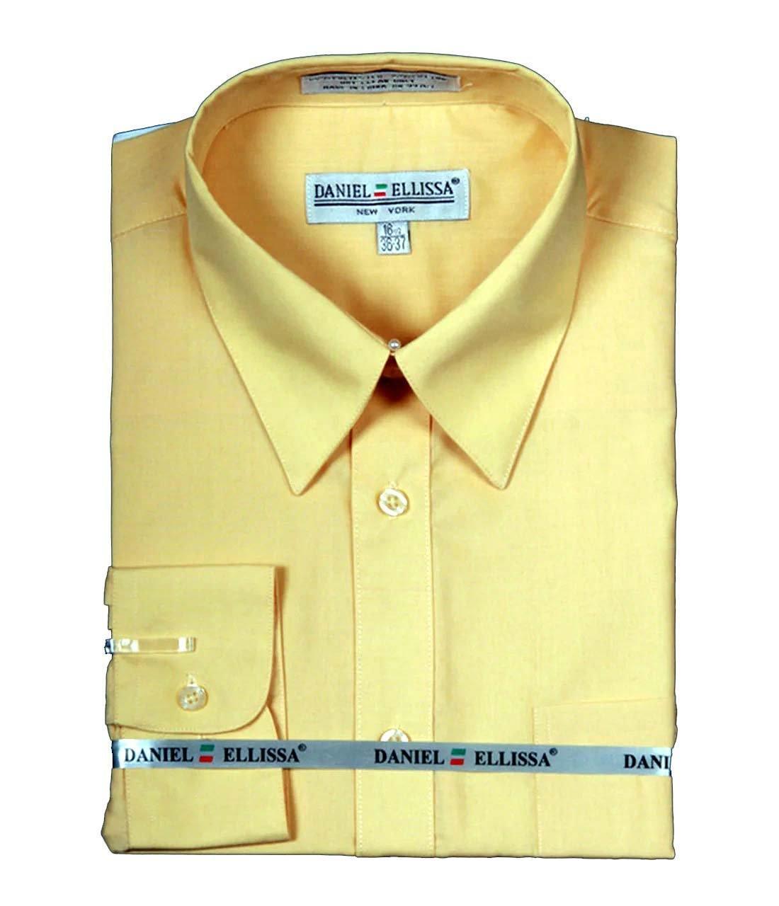 Premium Men's Dress Shirt with Convertible Cuff - Classic Canary Yellow for Business & Formal Occasions | Office Wear & Wedding Attire | Wrinkle-Resistant & Comfortable Fit