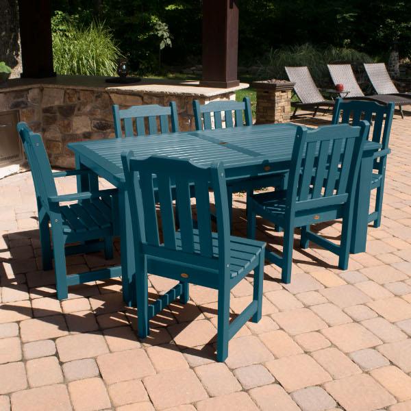 Lehigh 7-Piece Rectangular Outdoor Dining Set - Patio Furniture for Garden, Backyard, Poolside & BBQ Gatherings