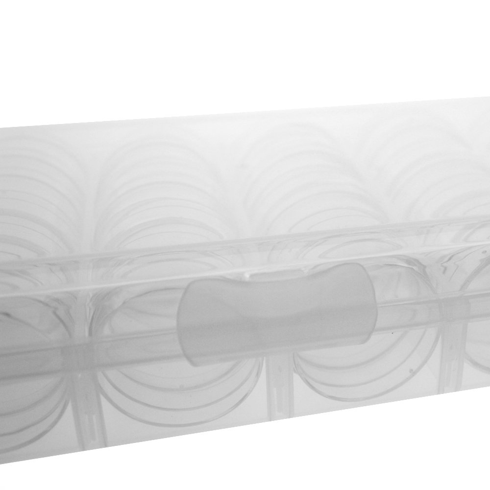 Paylak 42-Piece Clear Round Storage Box Divider Tray - Multi-Compartment Organizer for Jewelry, Beads, Crafts & Small Items - Perfect for Home, Office & Workshop Organization