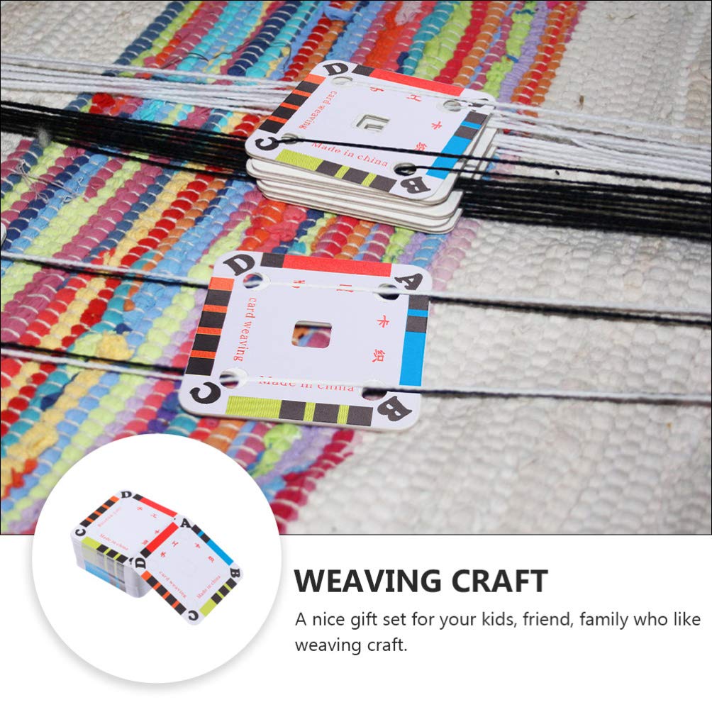 200Pcs Weaving Cards for Inkle Loom - 5cm Cardboard Tablet Weaving Supplies | DIY Handmade Weaving Tools for Craft Projects, Loom Weaving & Fiber Art Creations