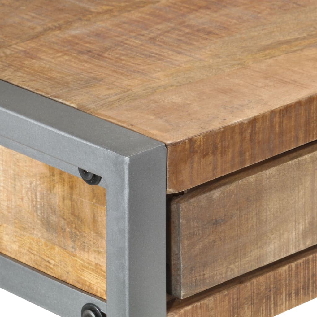 Industrial Style Home Office Desk with 2 Drawers - 42.5