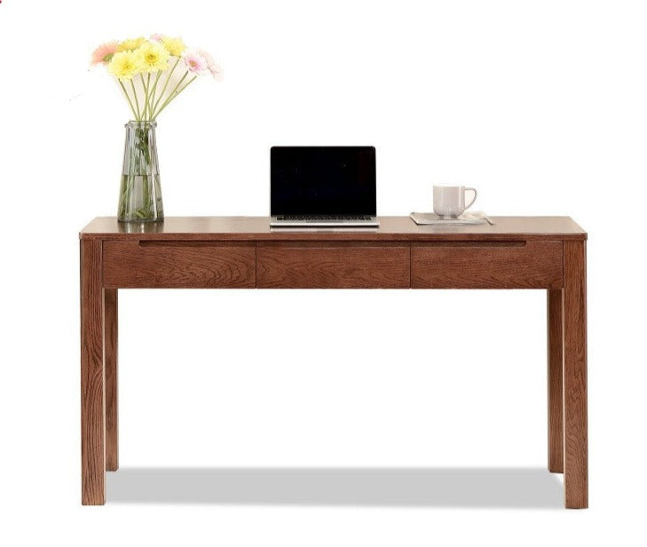 Premium Solid Wood Office Desk - Oak & Beech - Modern Home Office Furniture for Remote Work & Study