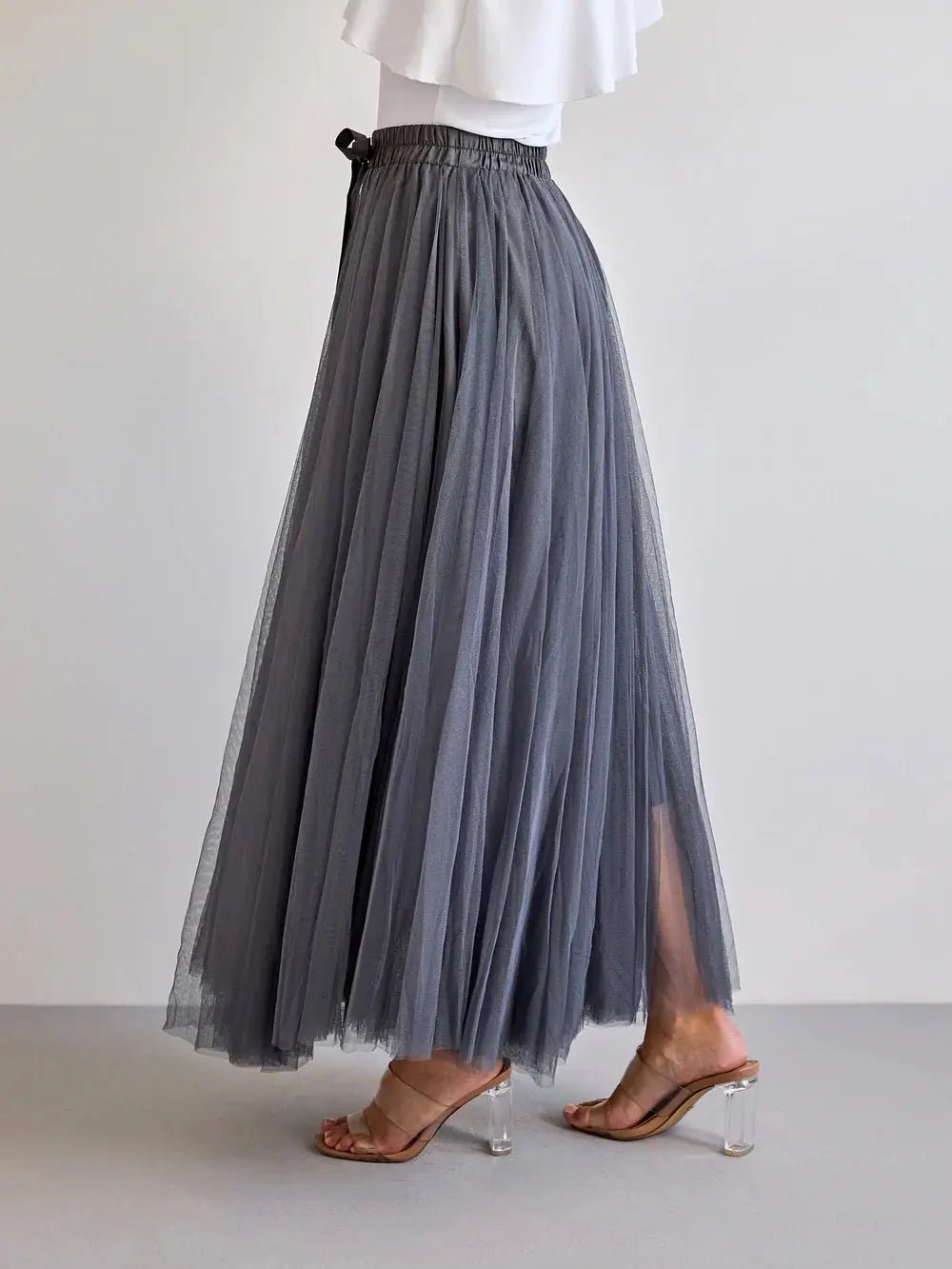 Aria Long Tulle Skirt - Elegant Flowy Maxi Skirt for Women | Perfect for Weddings, Parties & Special Occasions
