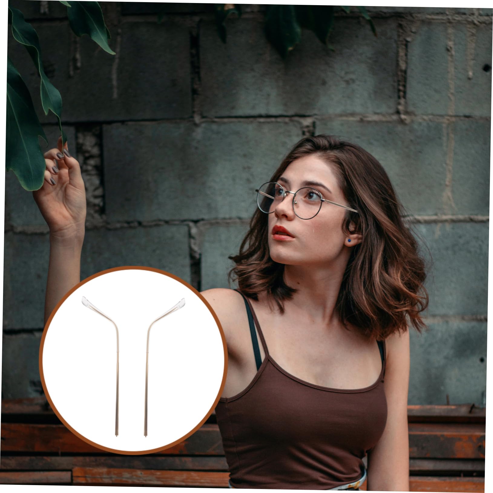 BUTIFULSIC Set of 2 Alloy Glasses Frame Temple Tips - Replacement Parts for Glasses & Sunglasses Arms - Perfect for Eyewear Repair and Comfort Enhancement at Home or Office