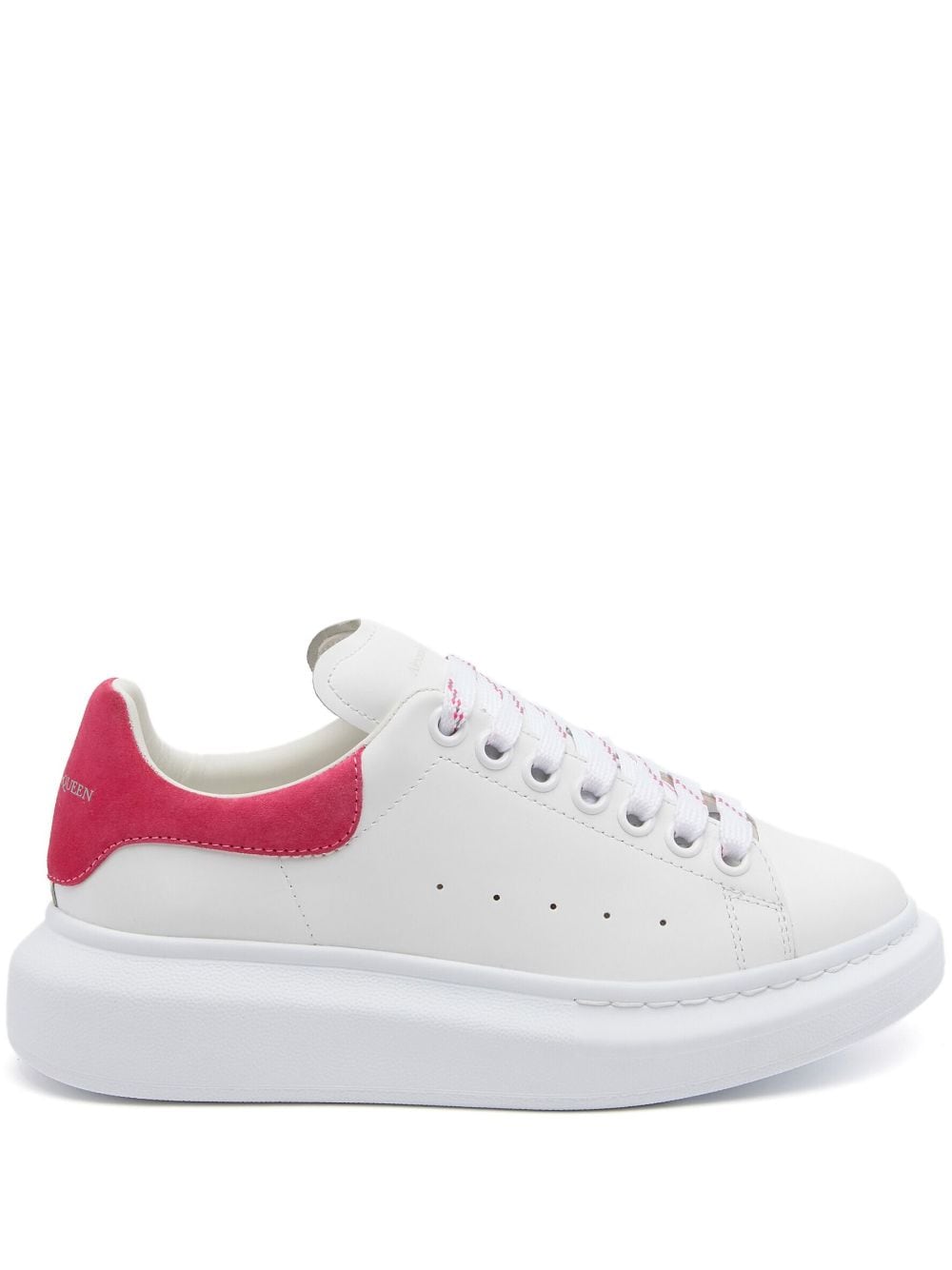 Alexander McQueen Fuchsia Leather Sneakers - Women's Fashion Luxury Shoes for Casual Wear & Street Style