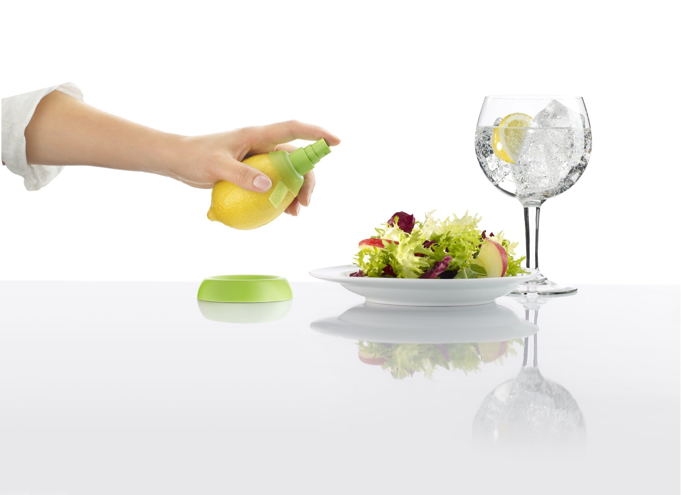 Lekue Citrus Spray for Cooking & Mixing - Perfect for Seasoning Dishes, Flavoring Drinks & Cocktails - Ideal for Salads, Fish, Rice & More - Easy-to-Use Kitchen Tool with Screw Design, Platinum Silicone & ABS Plastic - Great for Home Chefs & Bartenders