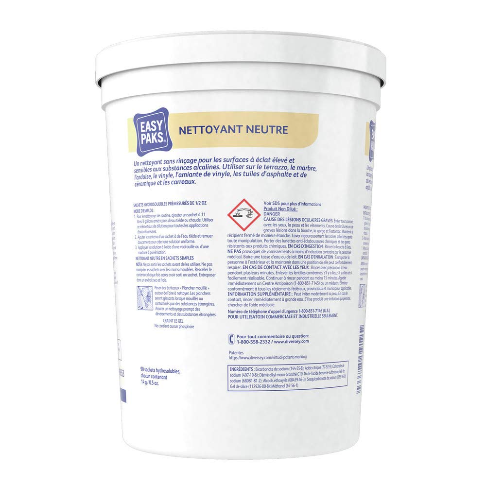 90653 5-Ounce Neutral Cleaner Packets - 90 Count (Case of 2) | Multi-Surface Cleaning for Kitchen, Bathroom & Floors | Safe for Most Surfaces