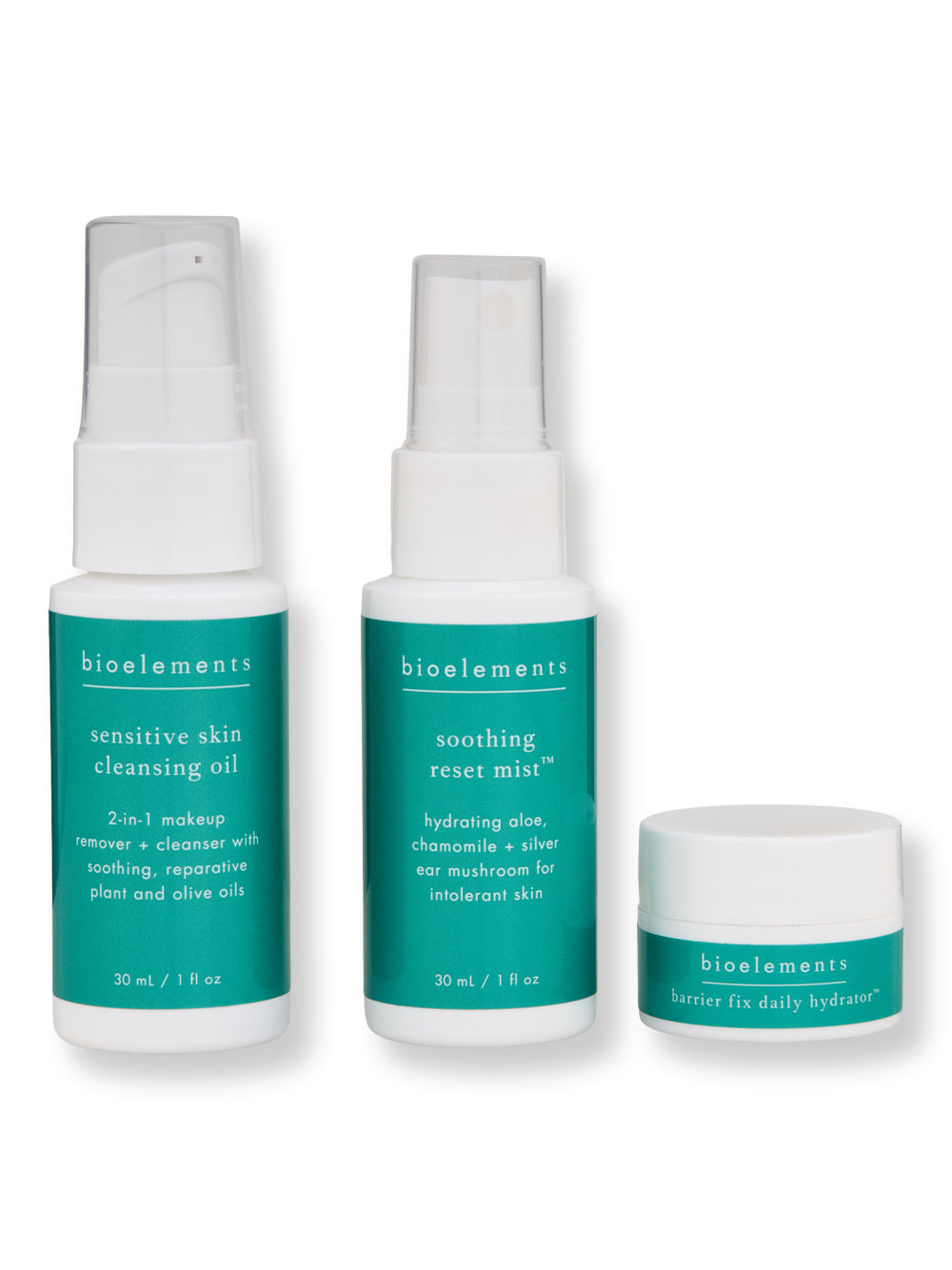Bioelements 3-Step Mini Starter Kit - Skincare Routine for Sensitive Skin | Hydrating, Exfoliating & Moisturizing | Perfect for Travel & Daily Use