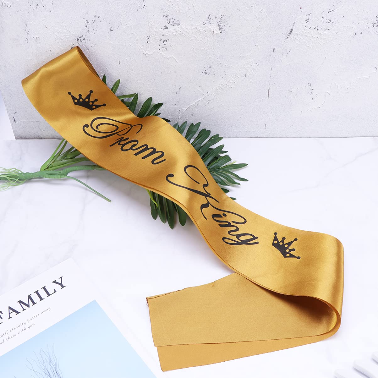 PRETYZOOM Prom King & Queen Satin Sashes - 2pcs Graduation Party Decor for Prom, Wedding, Bridal Shower & Bachelorette Events - Elegant School Dance Accessories for Homecoming & Special Occasions