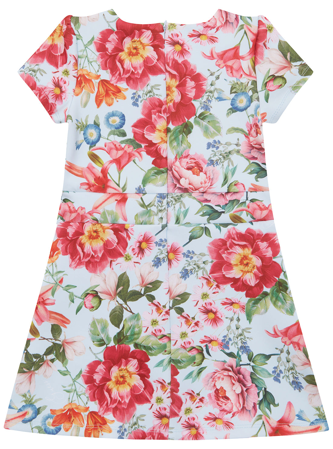 Floral Print Scuba Dress for Women - Stretchy Bodycon Midi Dress with Short Sleeves (Size 2-7) | Perfect for Summer Parties, Date Nights & Beach Vacations
