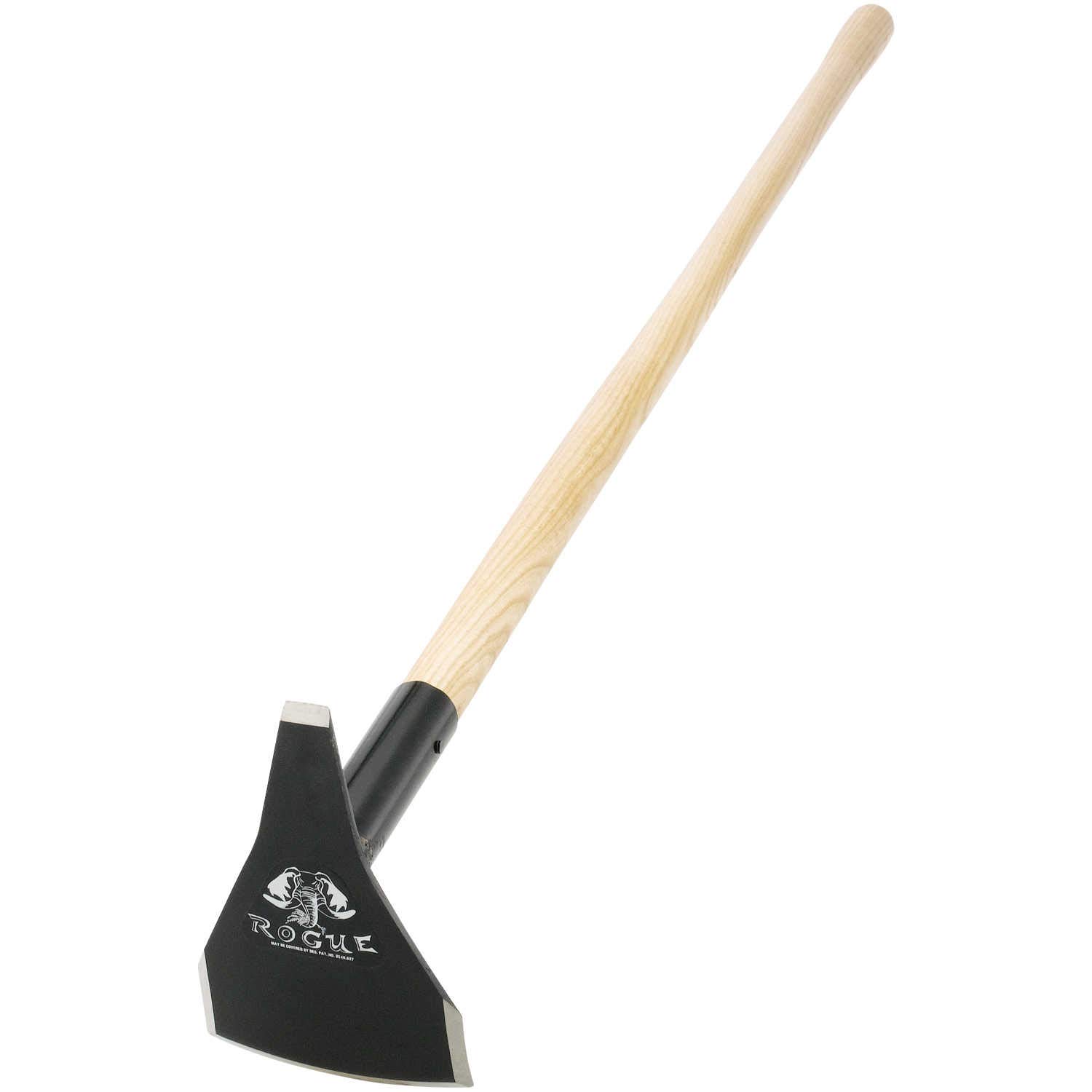 Rogue Hoe 5.5 Inch Steel Triangle Blade Fire Line Hoe with Ash Wood Handle - Durable Gardening Tool for Landscaping, Firebreak Clearing & Weed Control