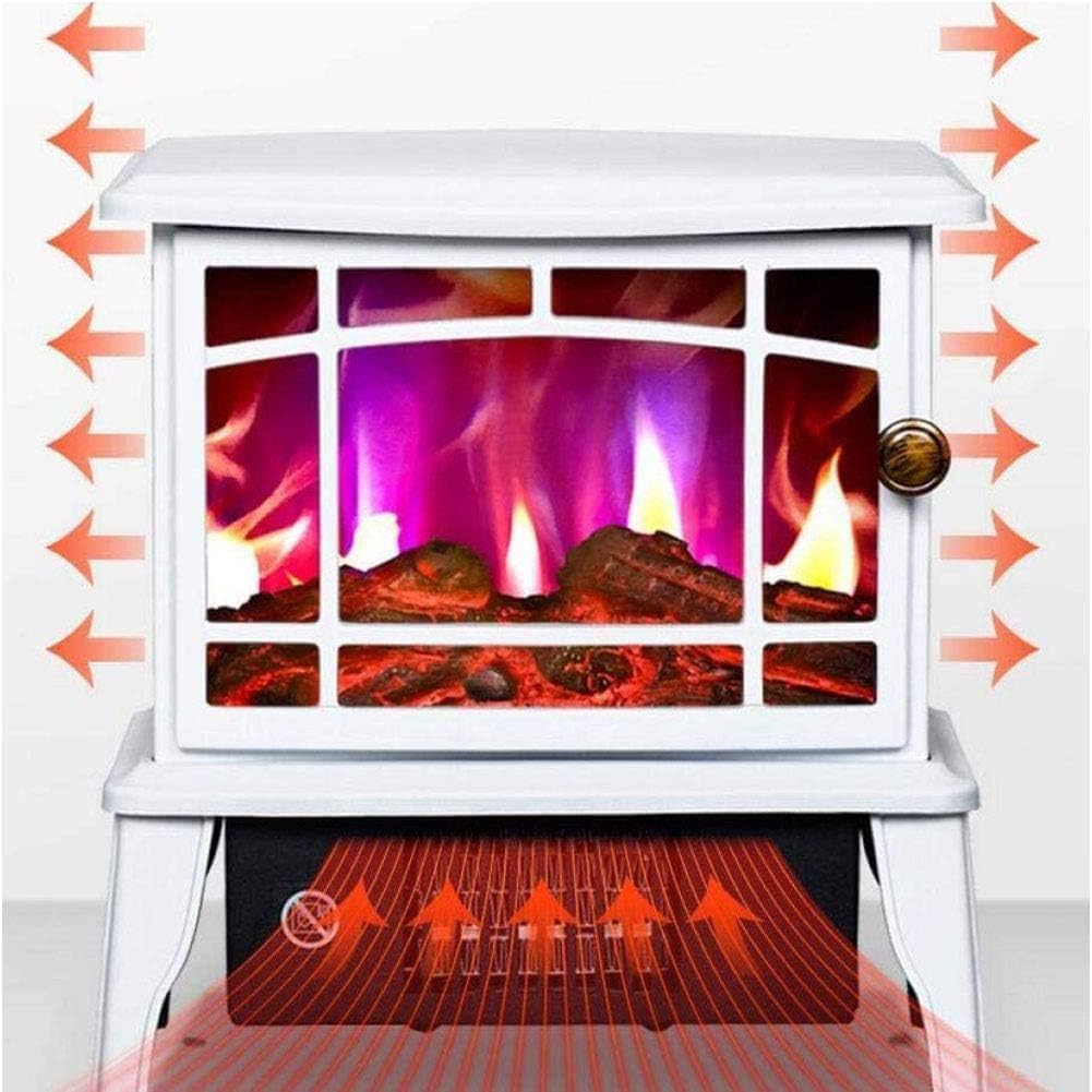 1500W Electric Stove Heater with 3D Flame Effect - Fast Heating Indoor Fireplace Heater for Living Room, Bedroom & Office - Black Energy Efficient Space Warmer