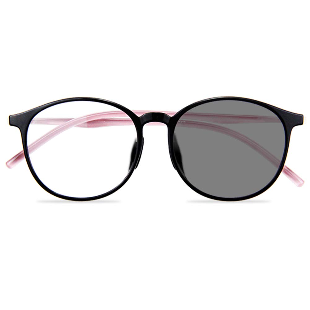 JYING Photochromic Reading Glasses for Women - Smart Zoom Blue Light Blocking Readers with Anti-Glare - Perfect for Computer Work, Reading & Outdoor Activities