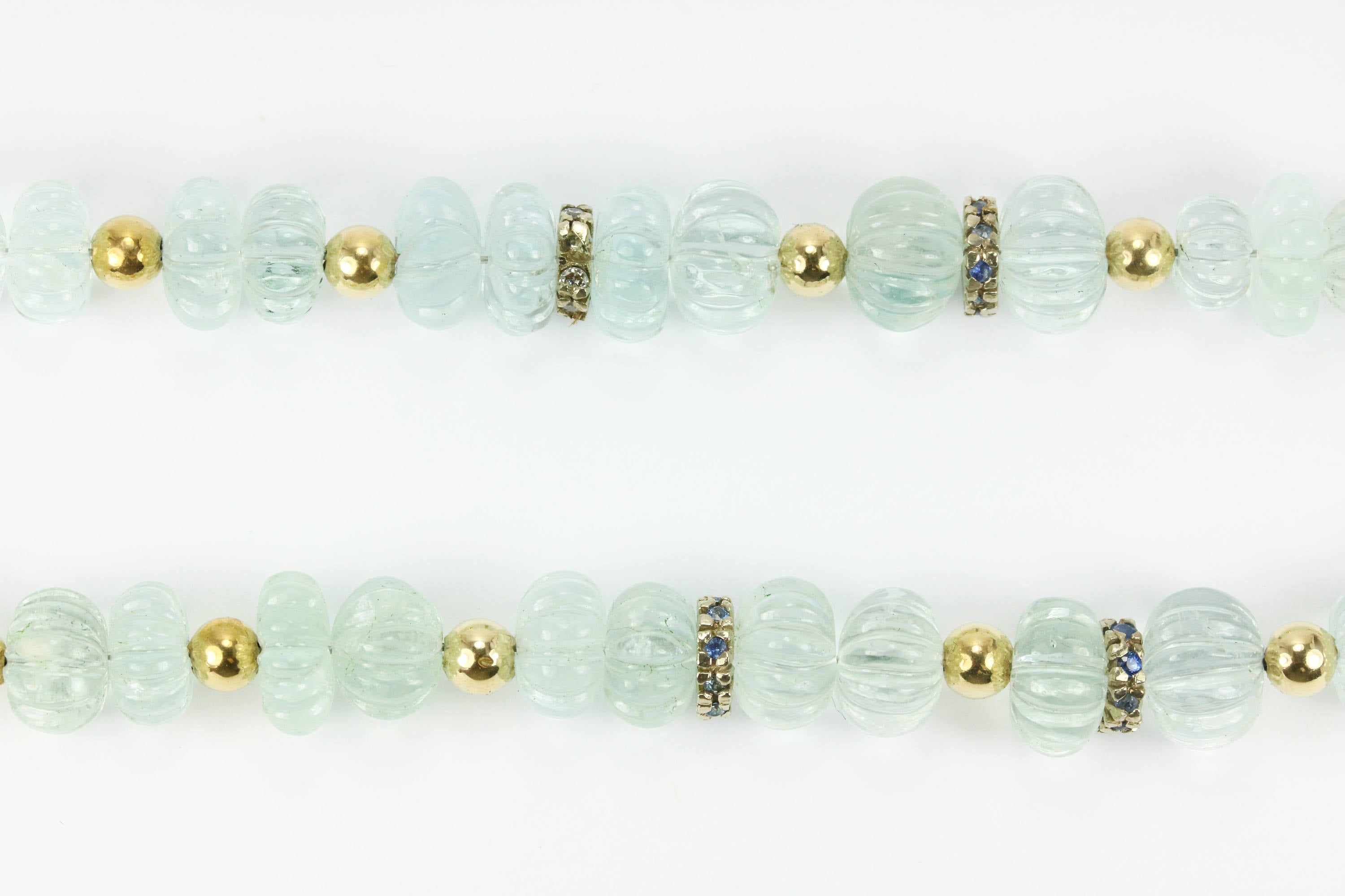 288cts Aquamarine Necklace with Sapphire Accents - Elegant Beaded Lariat Statement Jewelry for Women | Perfect for Weddings, Parties & Special Occasions