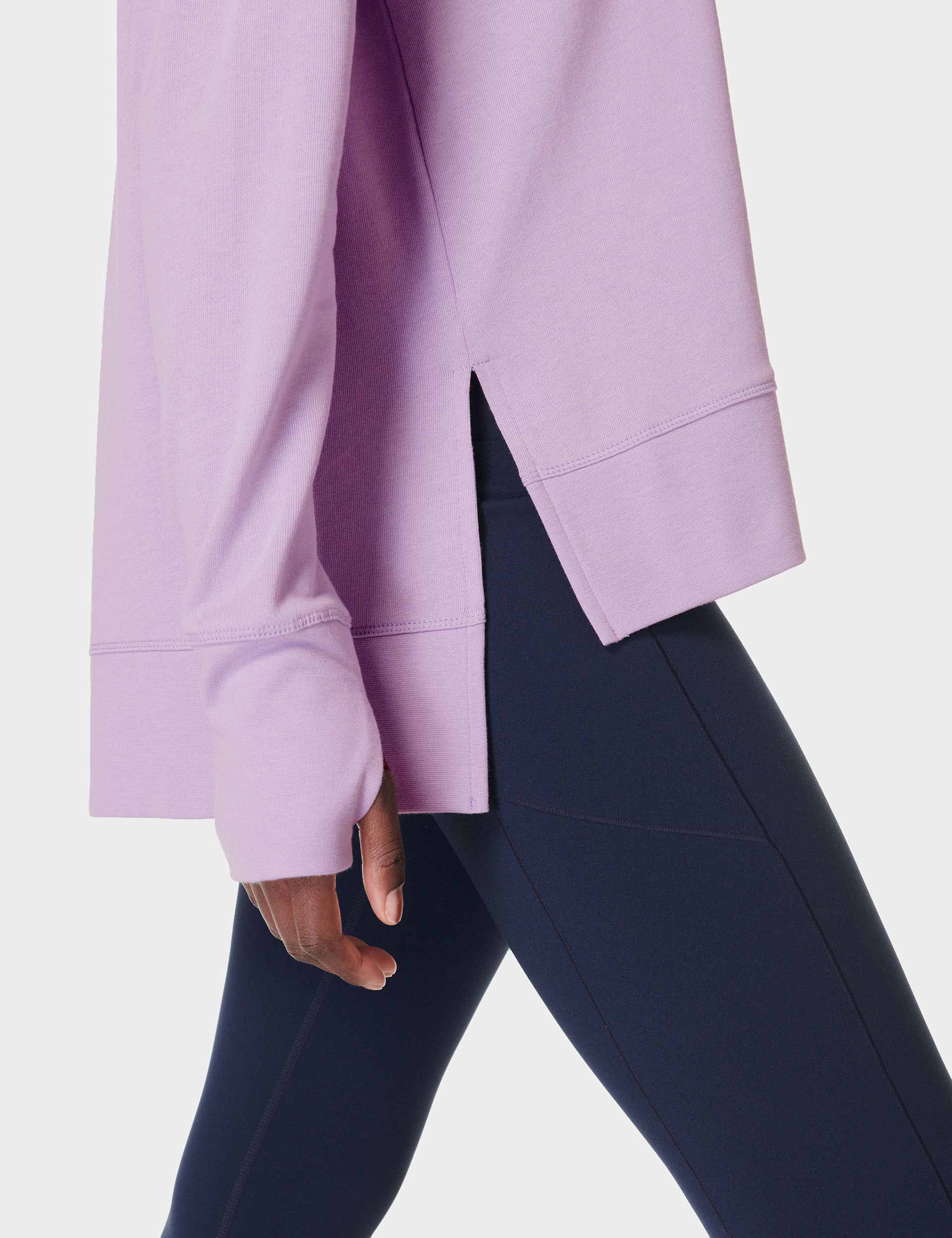 After Class Longline Sweatshirt for Women - Trendy Oversized Pullover Hoodie in Prism Purple | Perfect for Casual Wear, Loungewear & Street Style Fashion