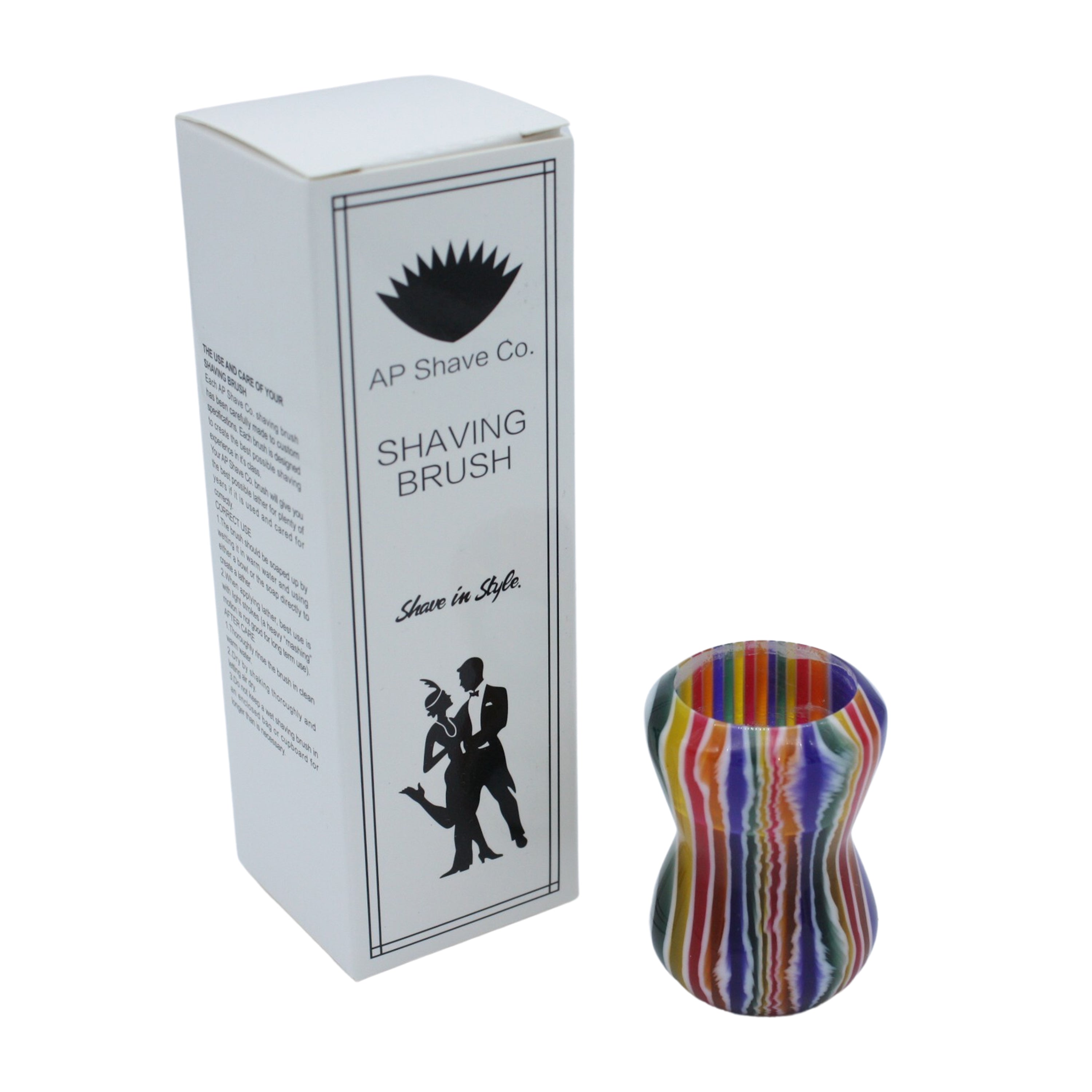 Handcrafted Candy Stripe Shaving Brush Handle - Fits 24mm & 26mm Knots - Perfect for Wet Shaving & Grooming Gifts