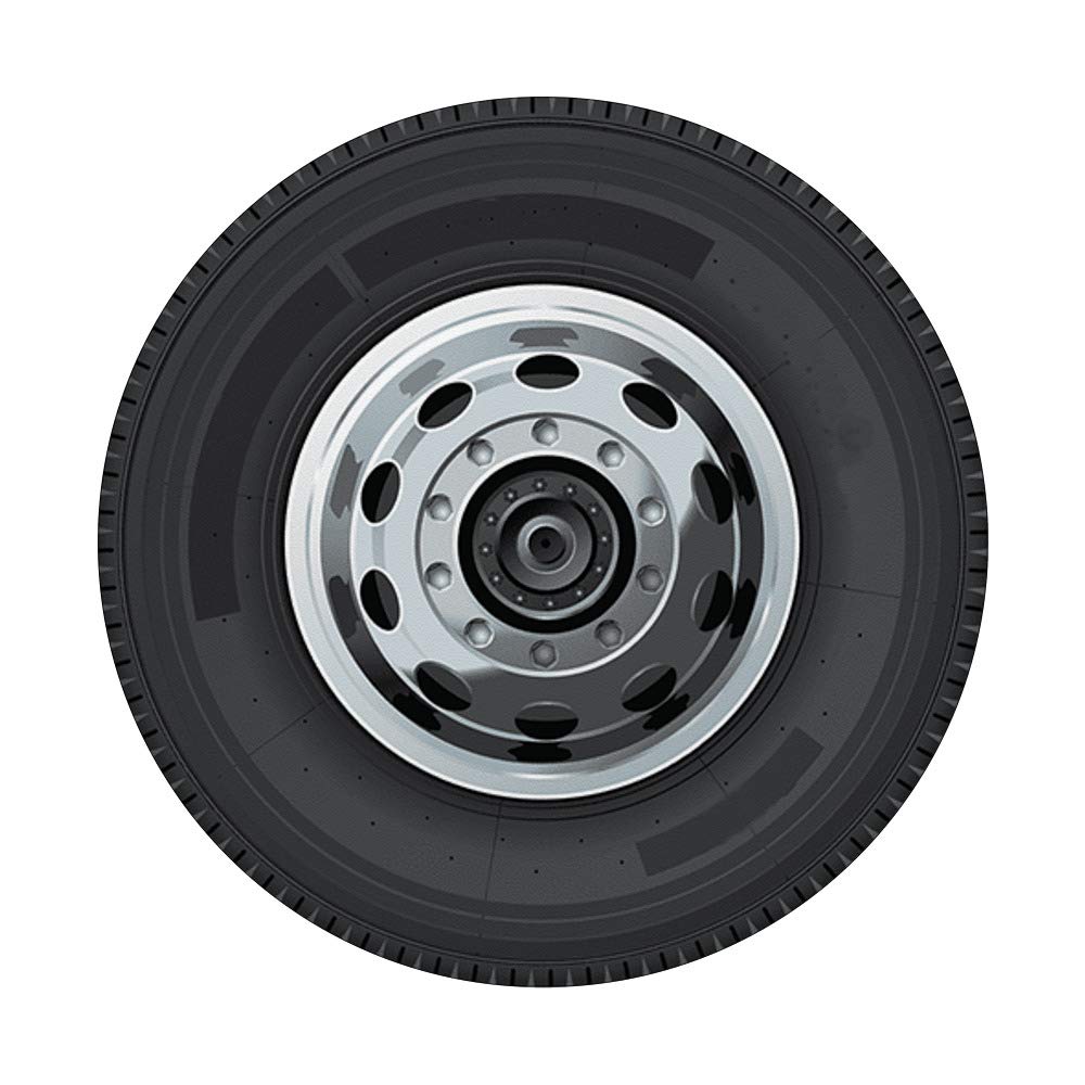 Truck Wheel Design Big Car Tire PopSockets PopGrip - Swappable Phone & Tablet Grip for Truck Drivers | Perfect Gift for Truck Enthusiasts - Great for Road Trips, Work & Everyday Use