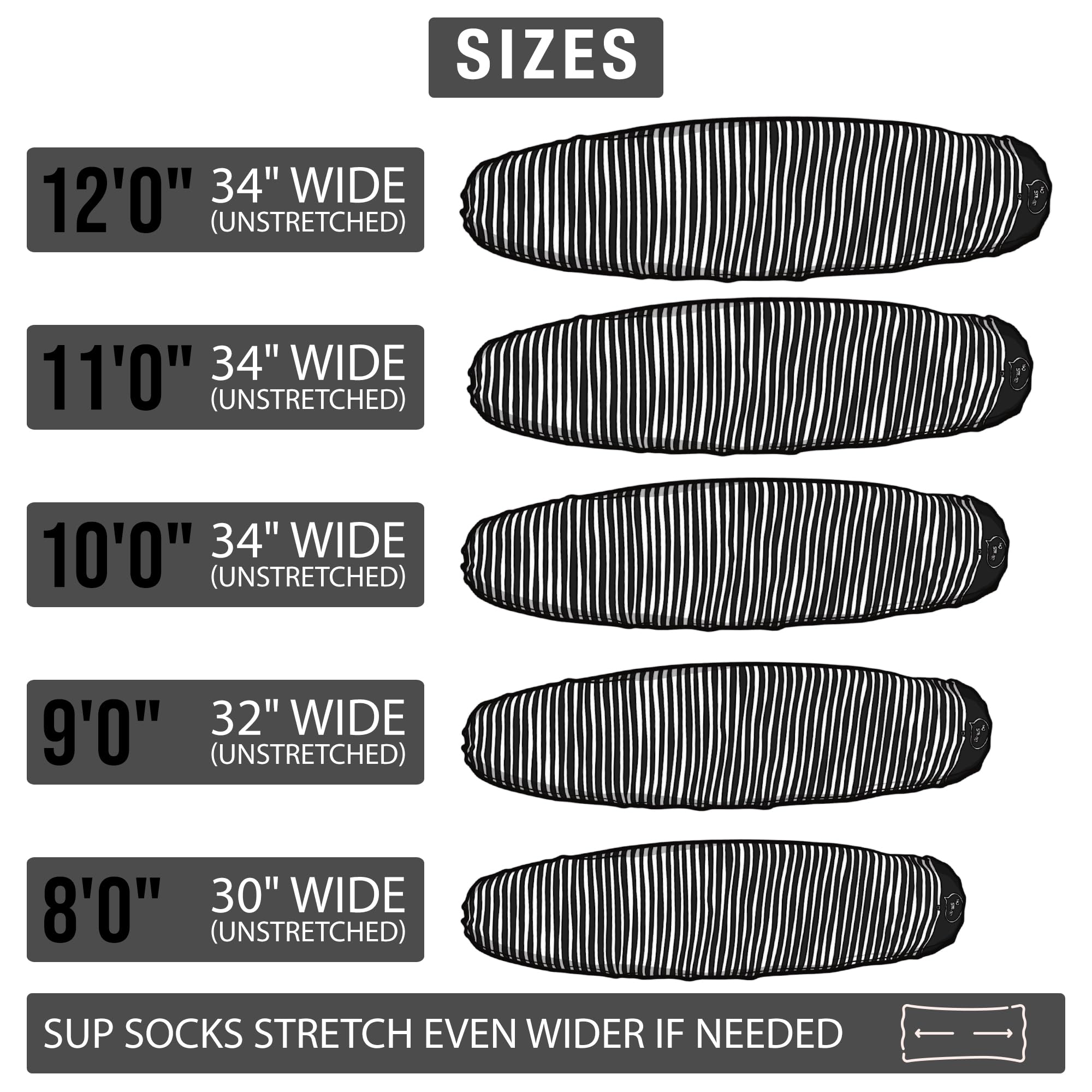 Ho Stevie! SUP Sock Cover - UV Protective Stretchy Storage Bag for Stand Up Paddle Boards | Prevent Sun Damage & Scratches | Perfect for Travel, Beach & Outdoor Storage