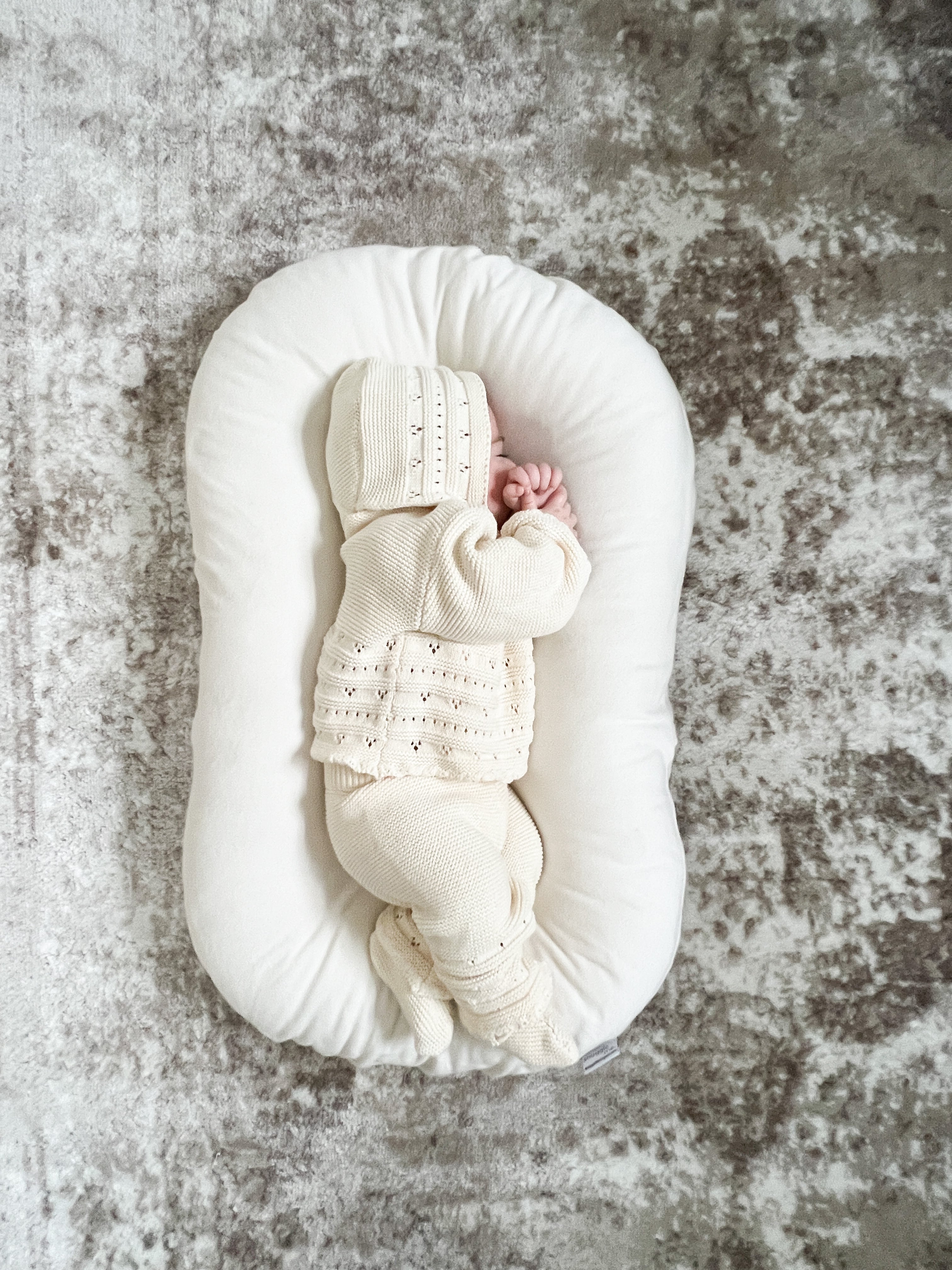 Bring Me Home Chunky Knit Blanket Set - Cream | Cozy & Soft Throw for Living Room, Bedroom & Nursery Decor