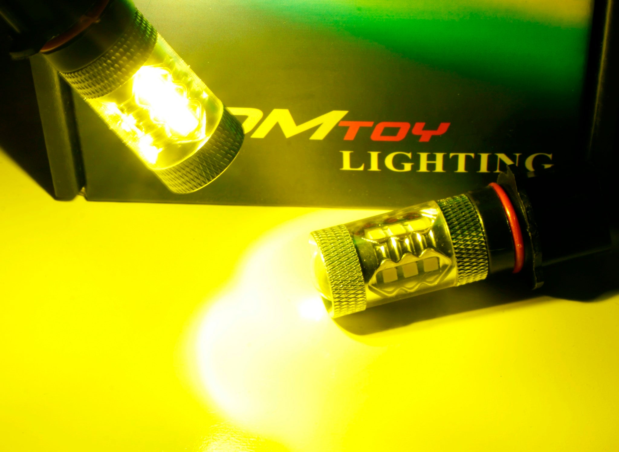 2-Pack 3000K Yellow High Power P13W LED Bulbs - Bright DRL & Fog Light Replacement - Perfect for Daytime Running Lights, Fog Lamps in Cars, Trucks, SUVs - Enhance Visibility in Rain, Snow & Low Light Conditions