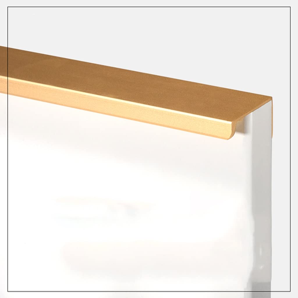 GANFANREN Hidden Furniture Wardrobe Cabinet Drawer Pull Handle - Long Concealed Closet Door Handle - Metallic Finish - One Size - Perfect for Modern Bedroom, Walk-in Closet and Office Furniture Installation