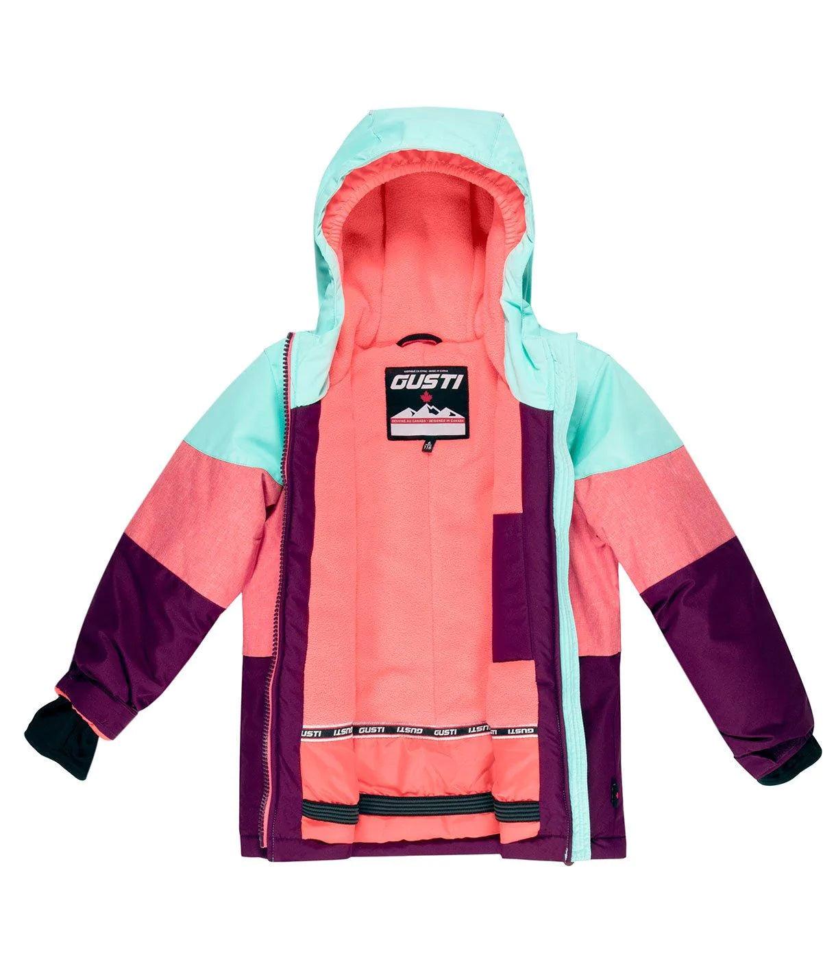 Gusti Hanna Snowsuit for Toddlers - Waterproof Winter Jacket & Pants Set, Purple - Perfect for Snow Play, Skiing & Outdoor Adventures