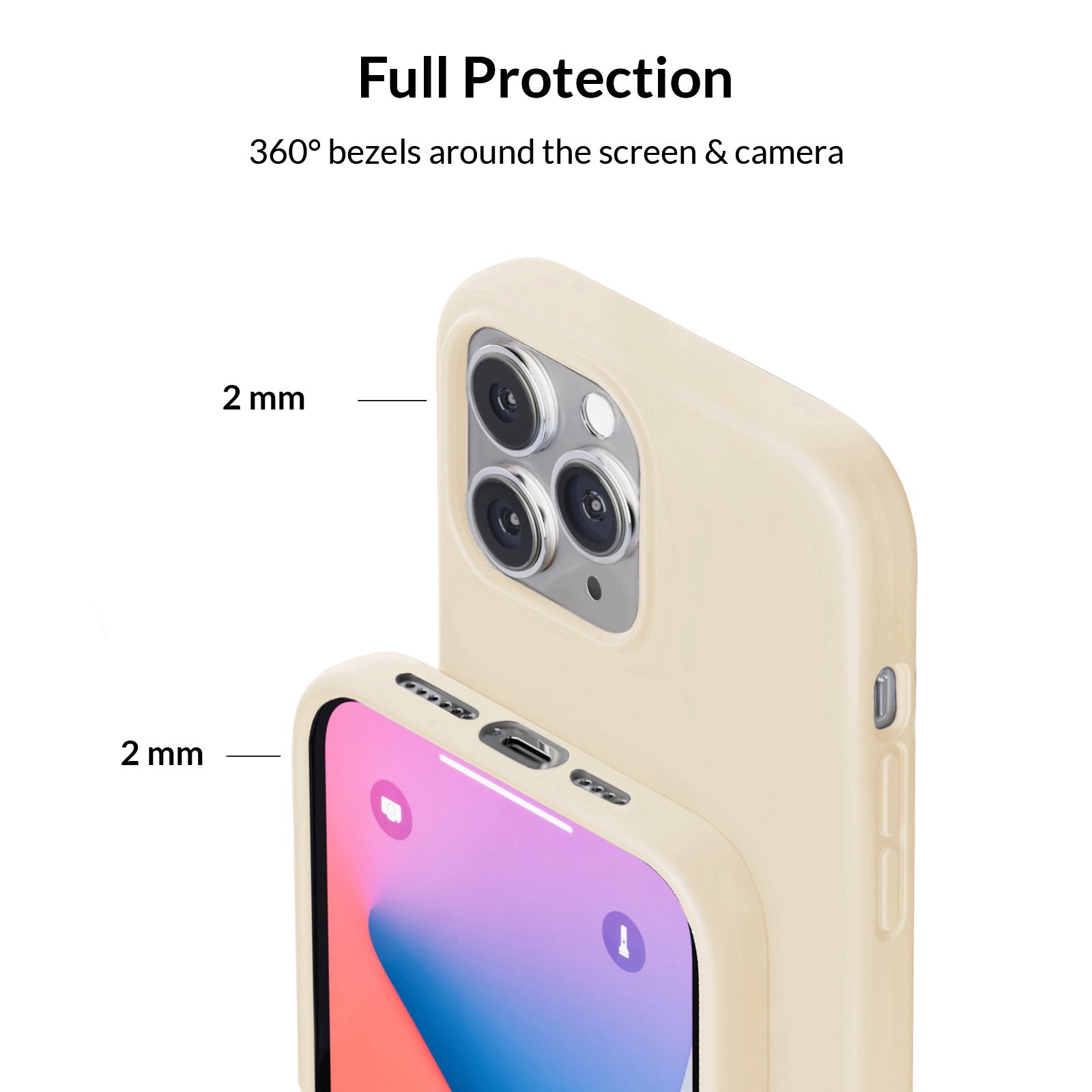 Premium Beige Silicone iPhone Case - Shockproof & Anti-Slip Protective Cover for iPhone [Model Numbers] - Perfect for Everyday Use, Travel & Outdoor Activities
