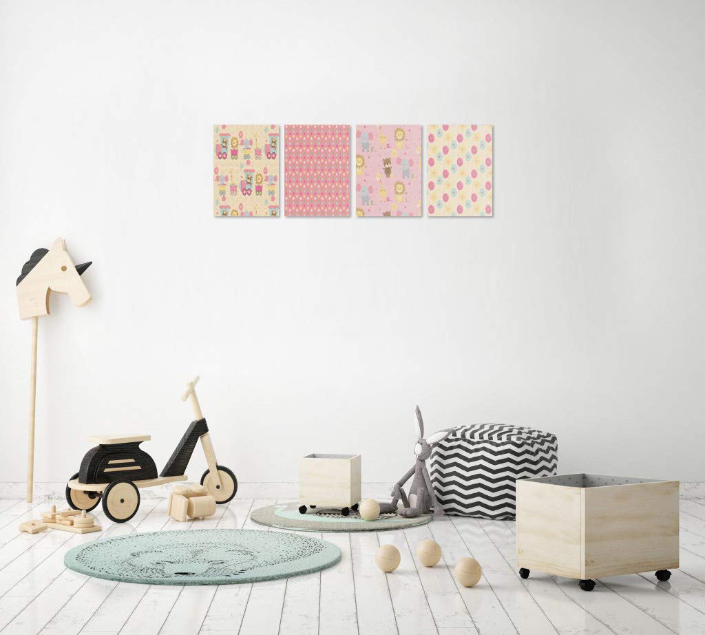 Circus Animal Wall Prints Set of 4 - 8x10